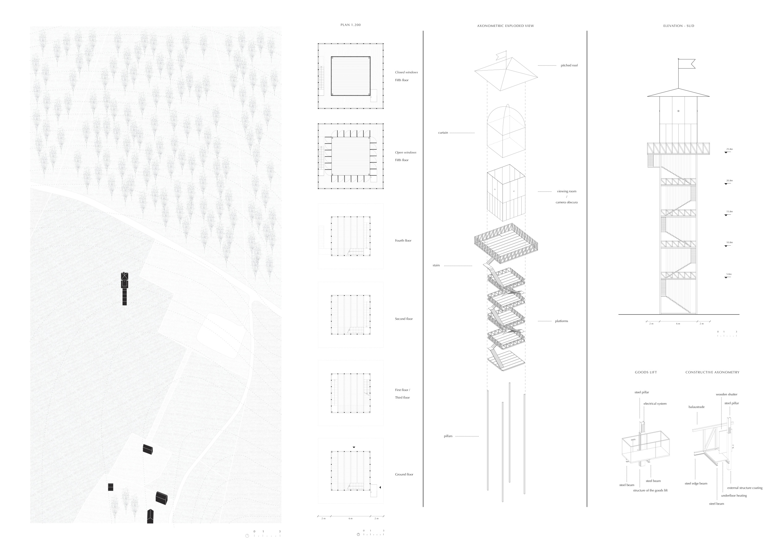 Architecture project // Wooden Shutters Framing Panoramic Views in a ...