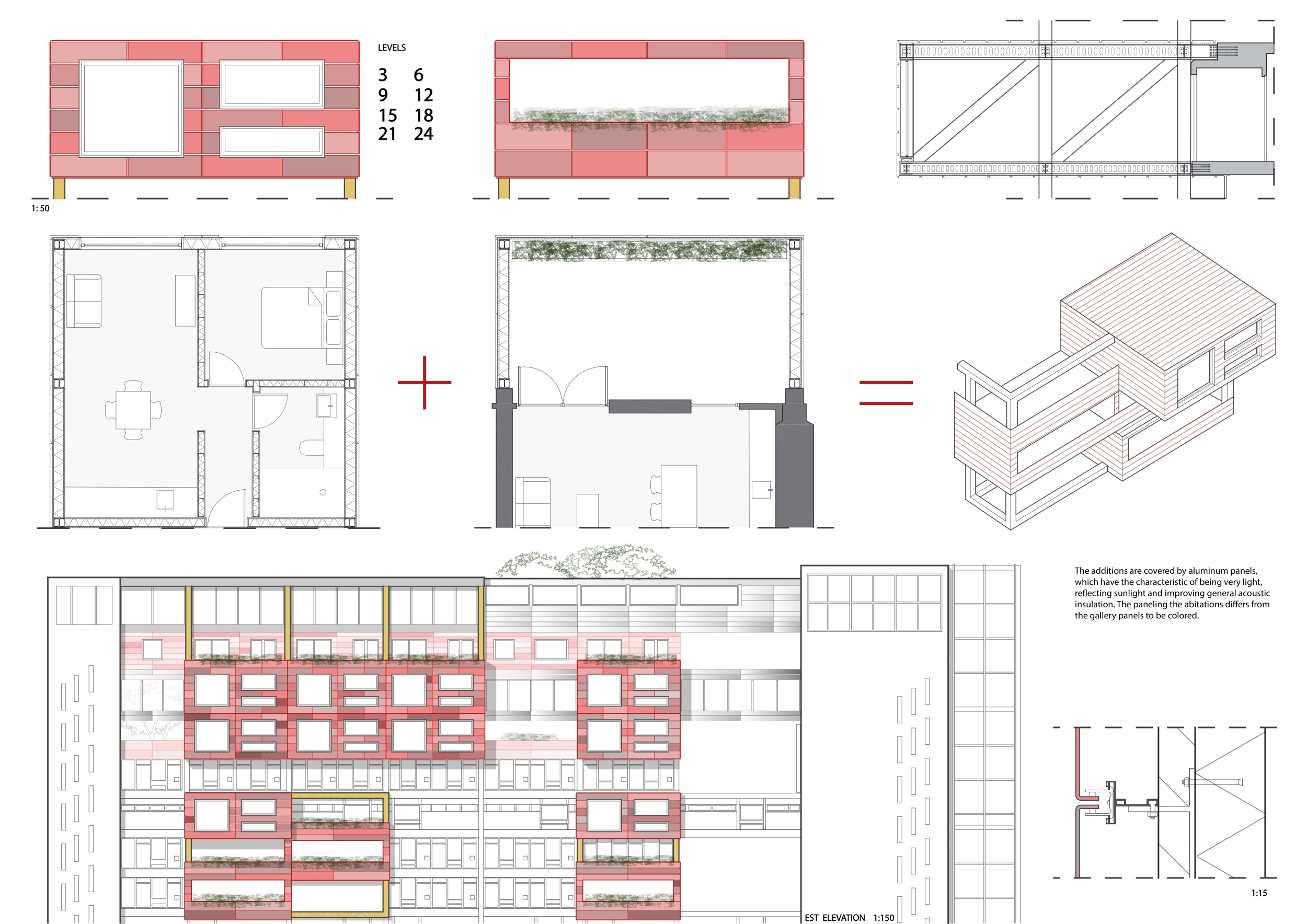 Architecture project // Aluminum Panels and Steel Frame Enhancing ...