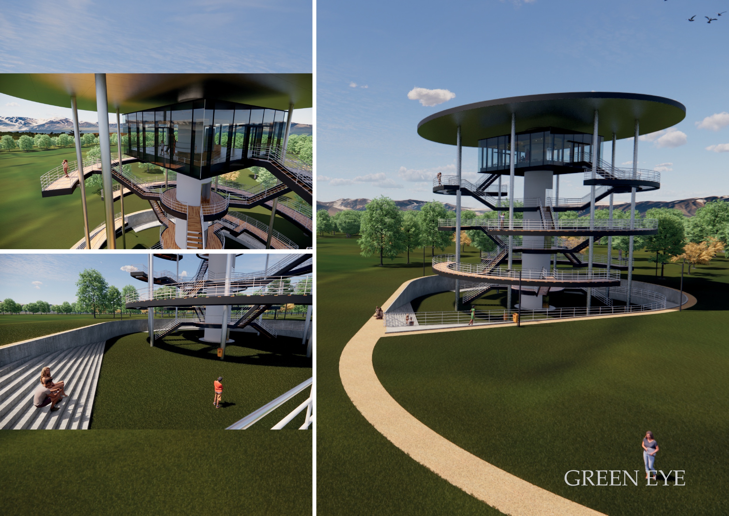 Viewing Ramp Architecture project // Concrete Ramps and Steel Framework Elevate the ...