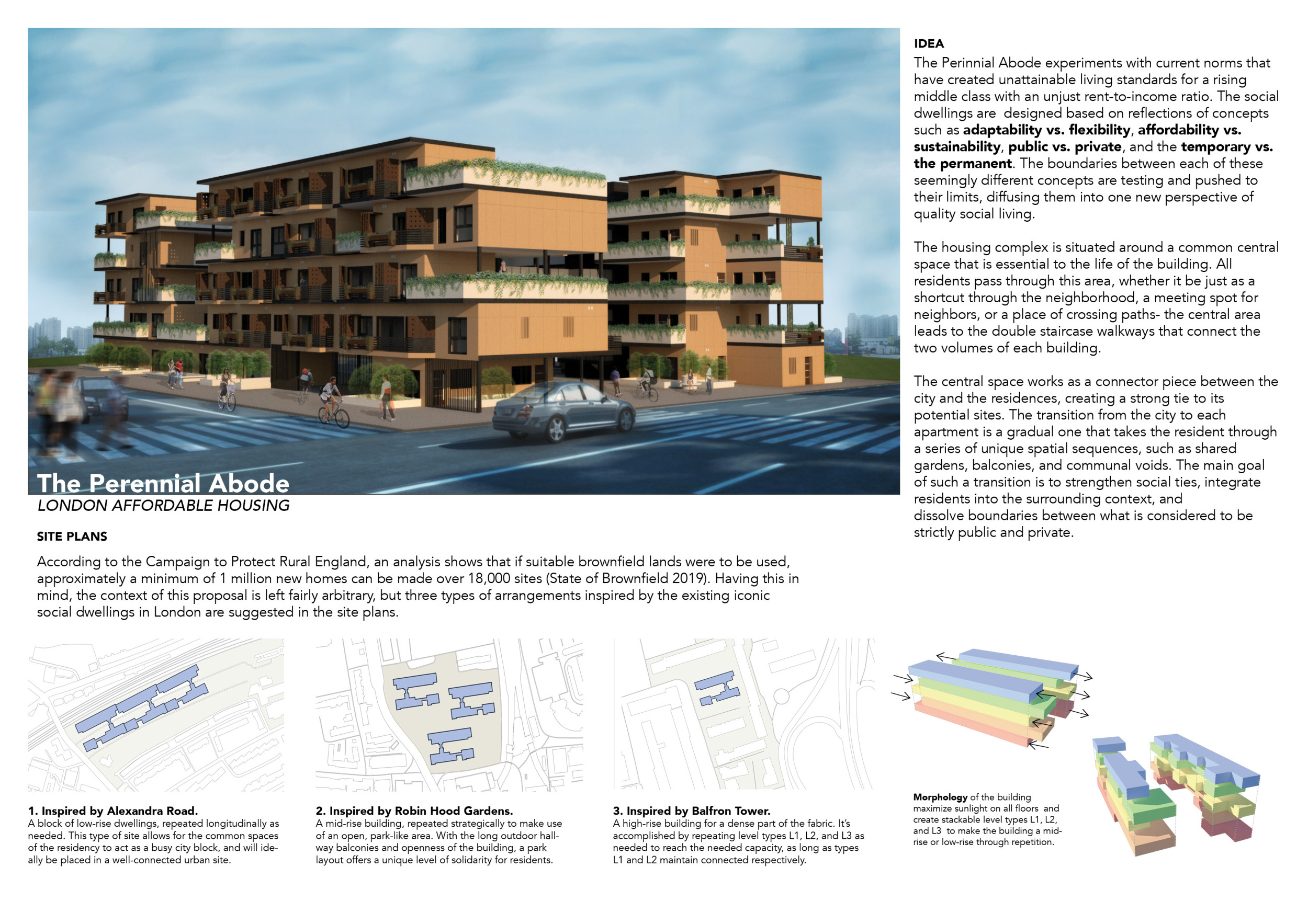 Architecture project // Metallic Framework and Balcony Gardens in ...