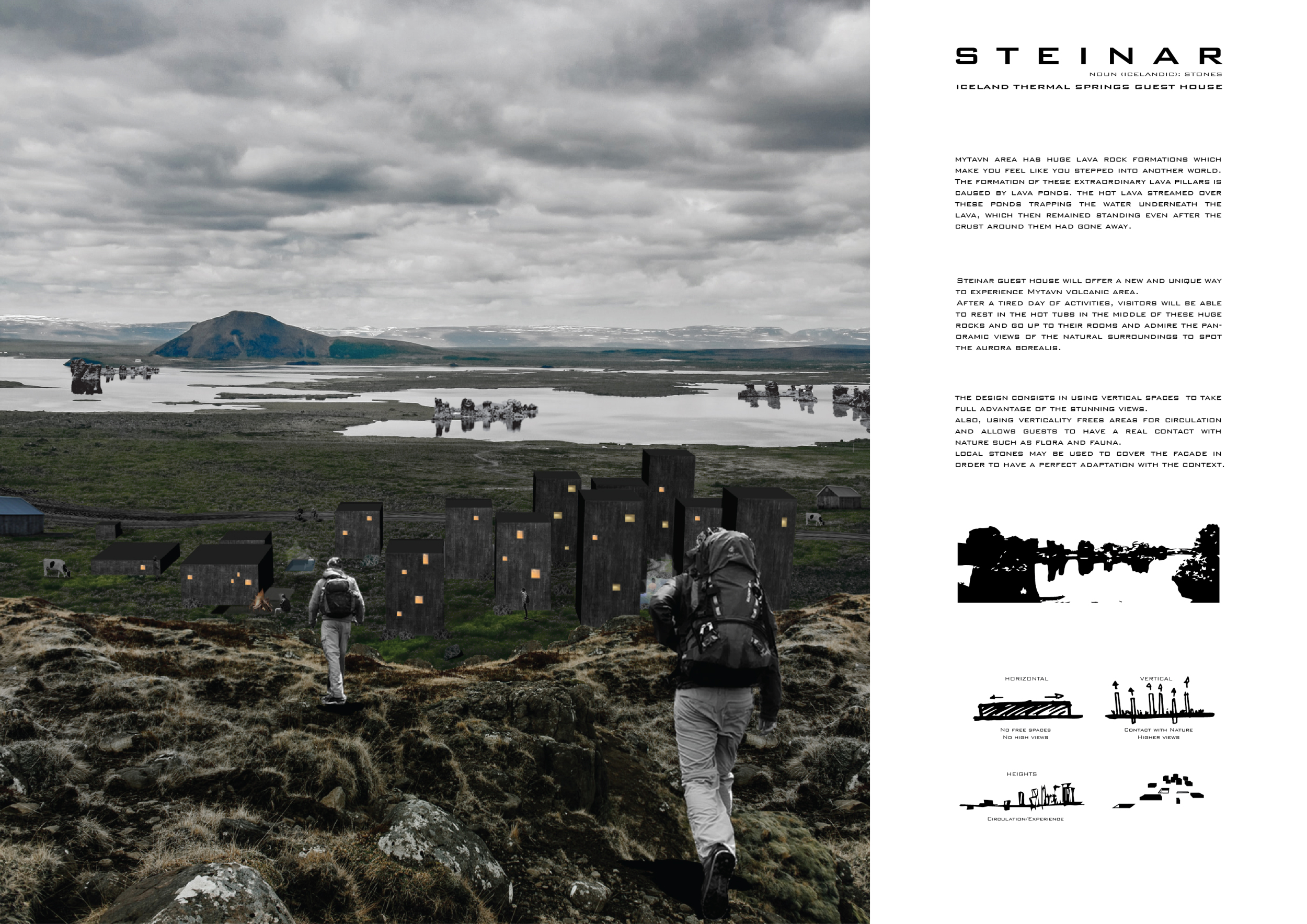 Architecture project // Lava Rock Retreat with Local Stone Facade