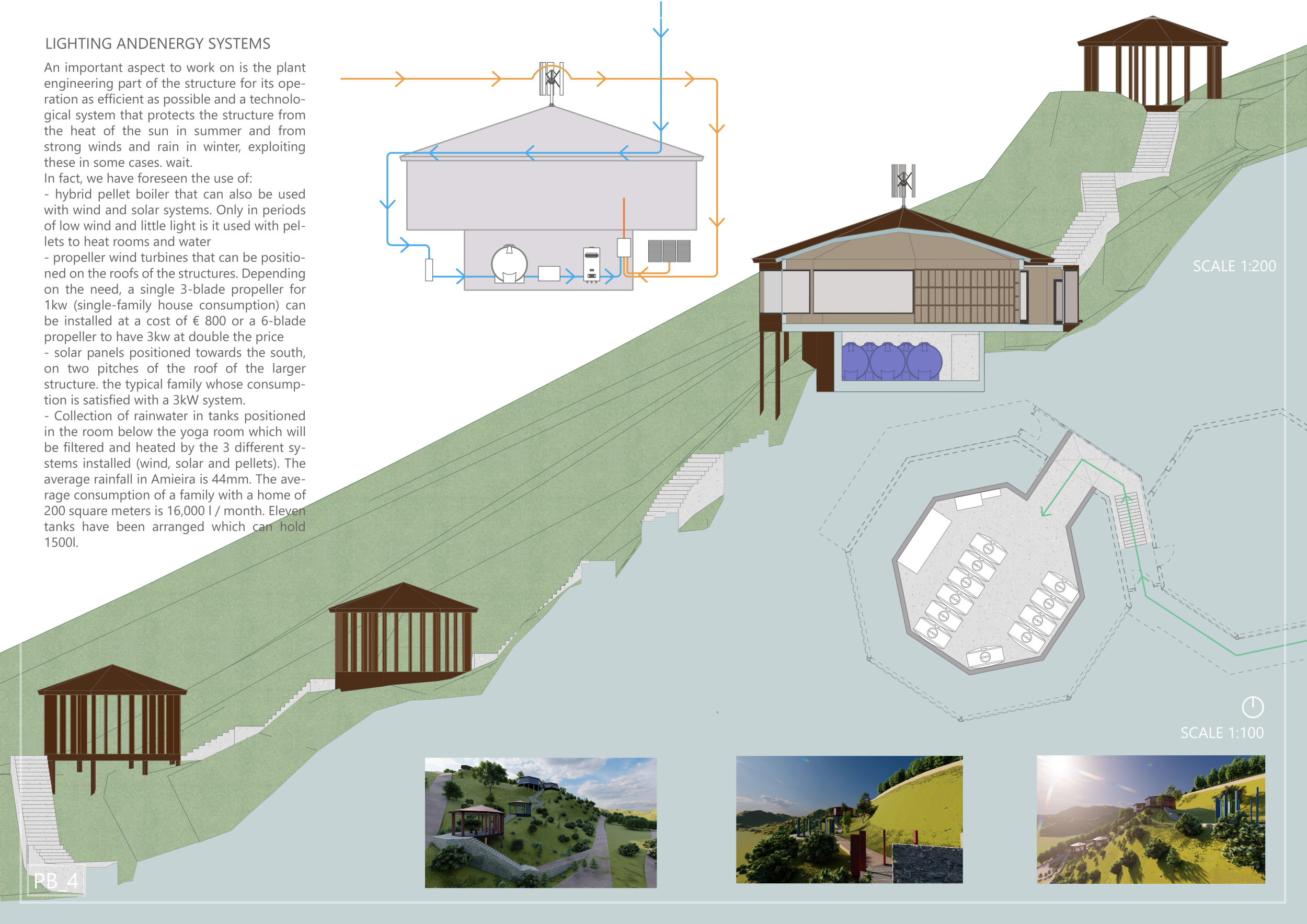 Architecture project // Recycled Stones and Chestnut Wood Embrace ...