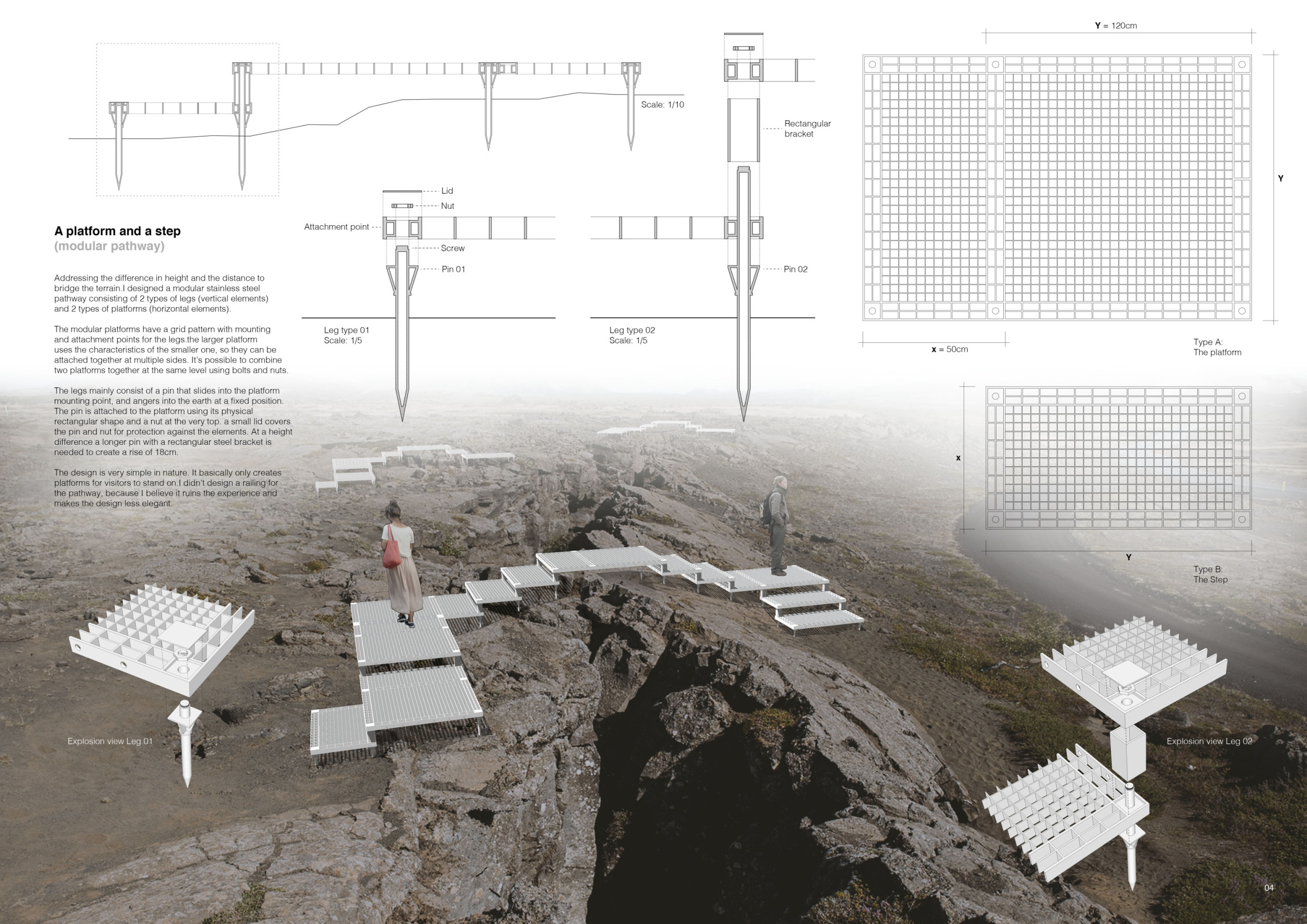Architecture project // Basalt Stone and Exposed Concrete Visitor ...