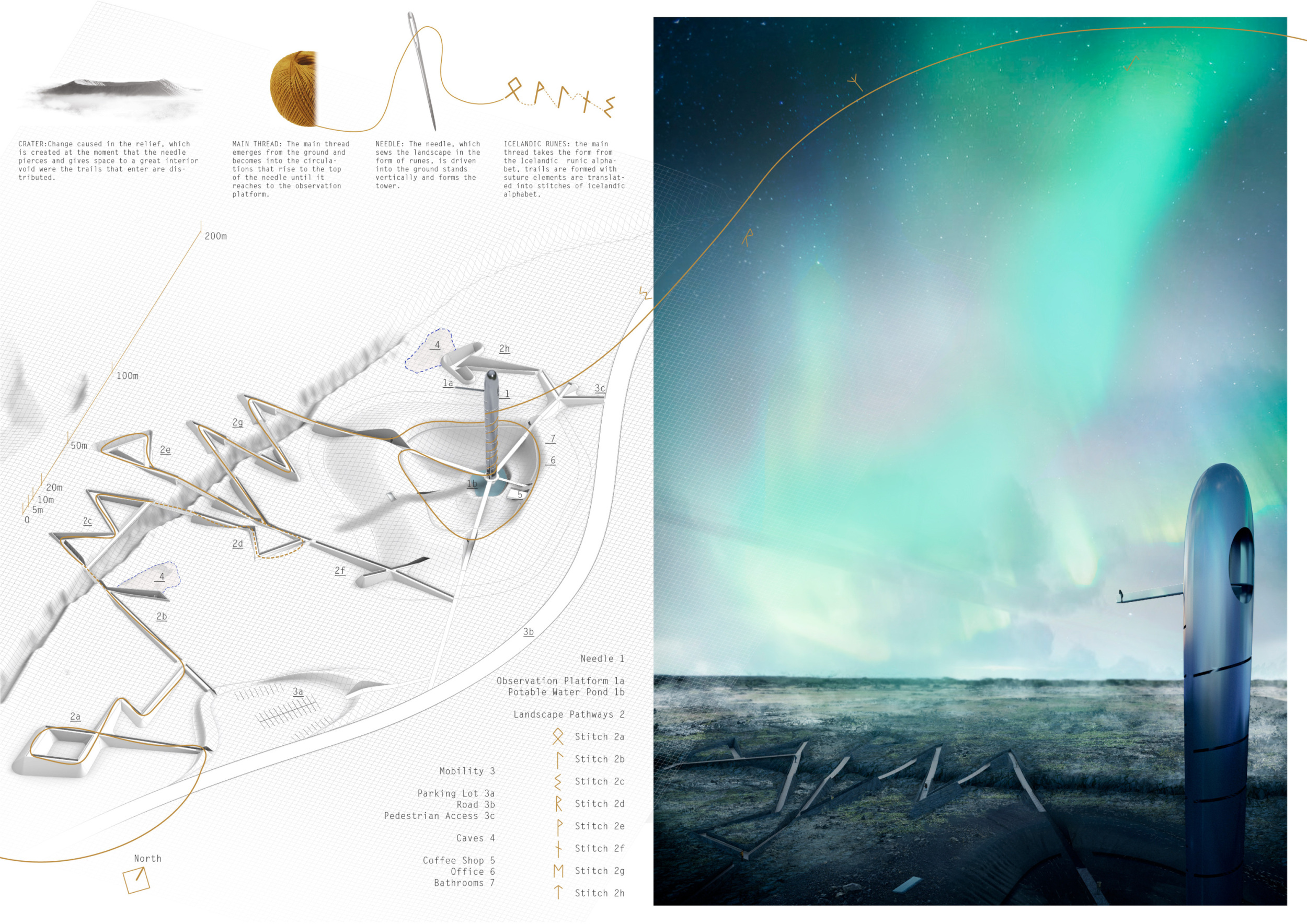 Architecture project // Needle Structure Weaving Cultural Runes into ...