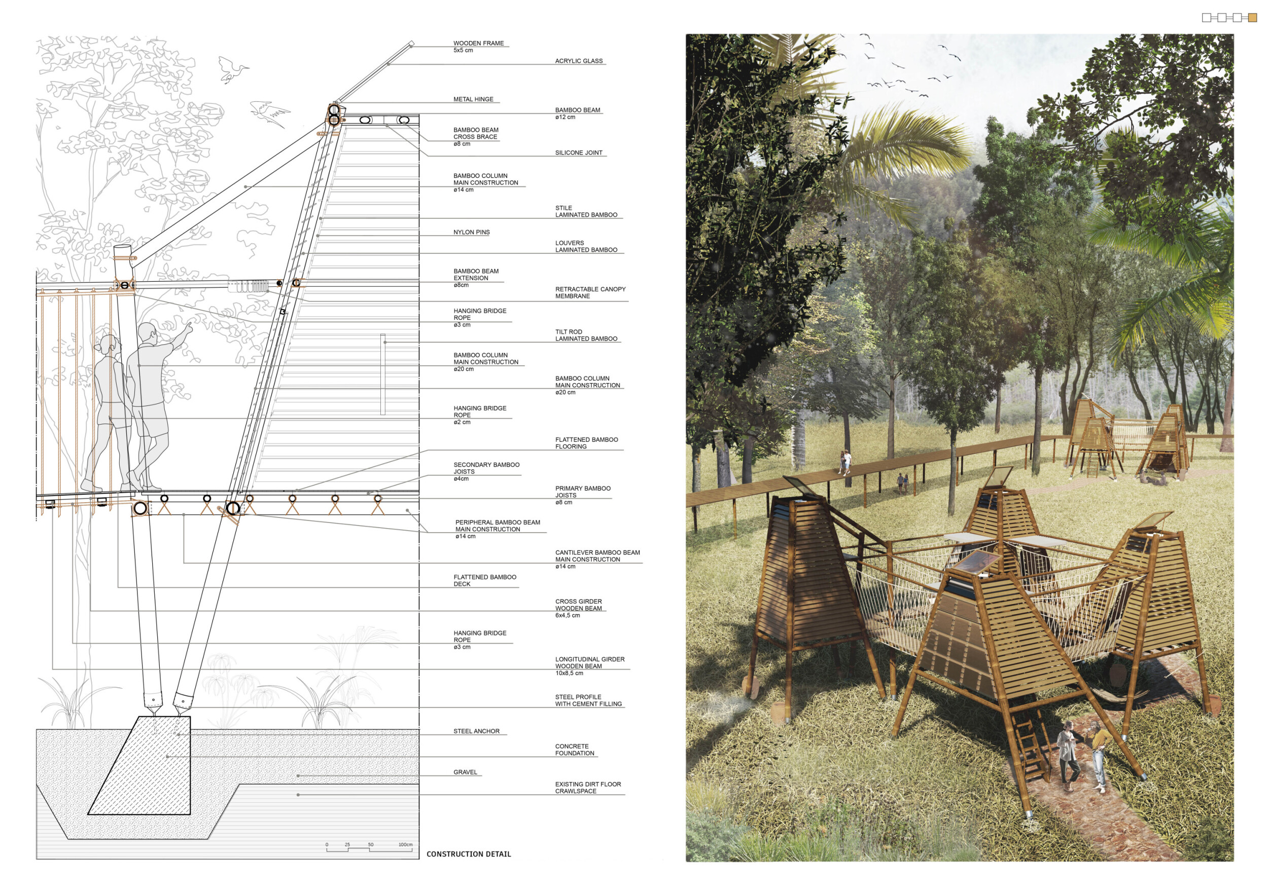 Architecture project // Bamboo Huts Along Elevated Paths in a Cambodian ...