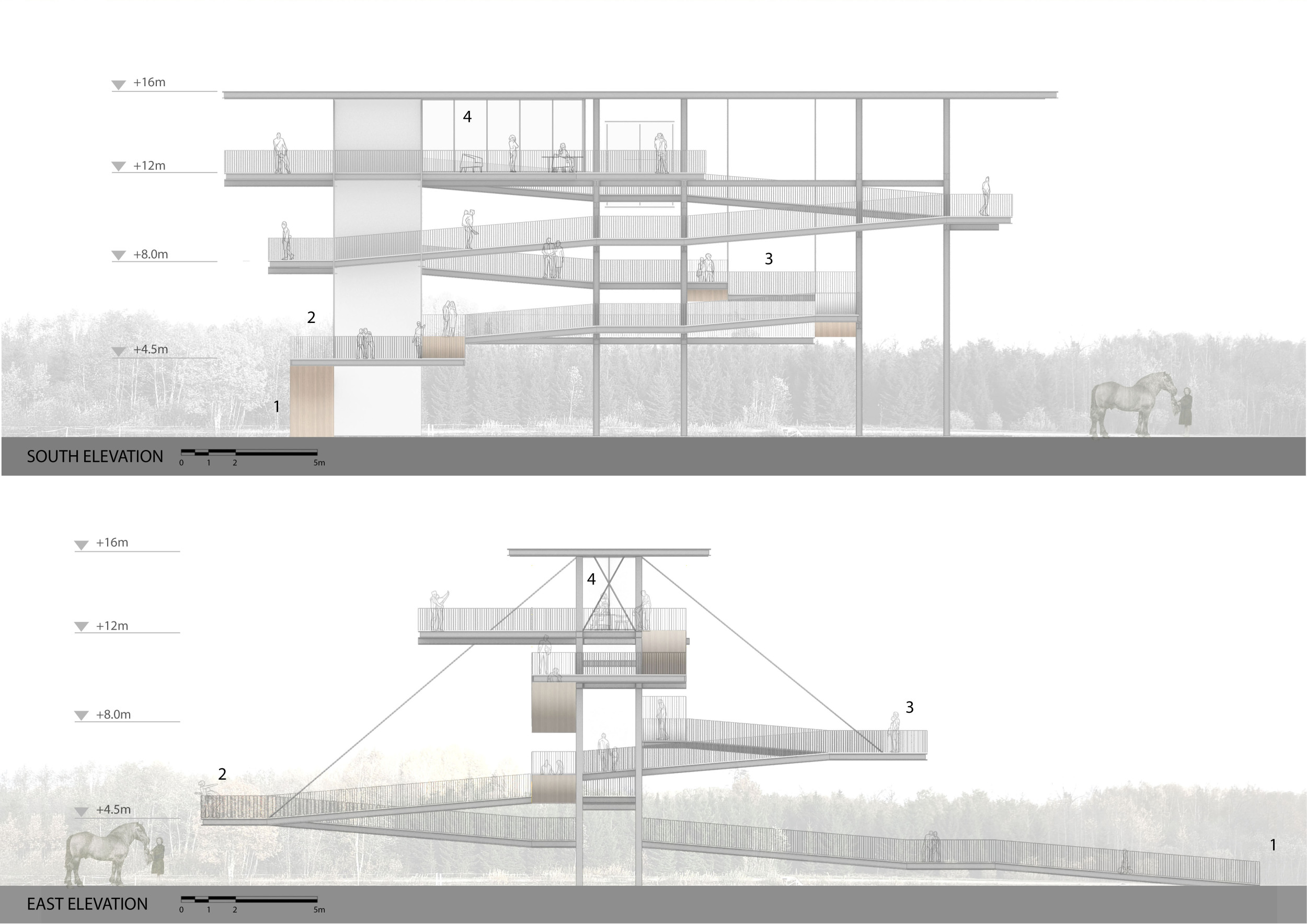 Massive Ramp Architecture project // Elevated Ramps and Local Materials Create a ...