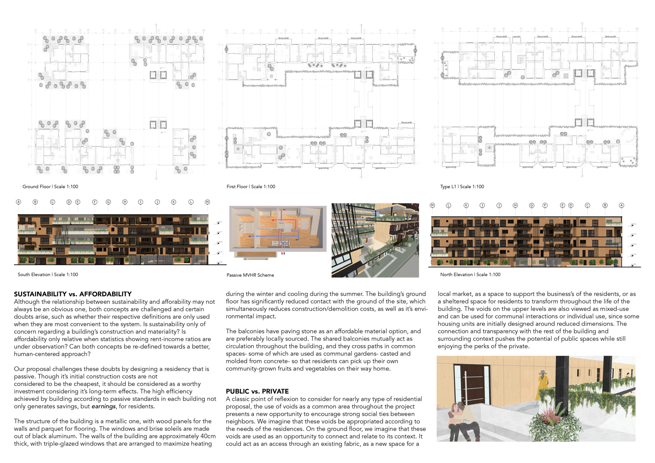 Architecture project // Metallic Framework and Balcony Gardens in ...