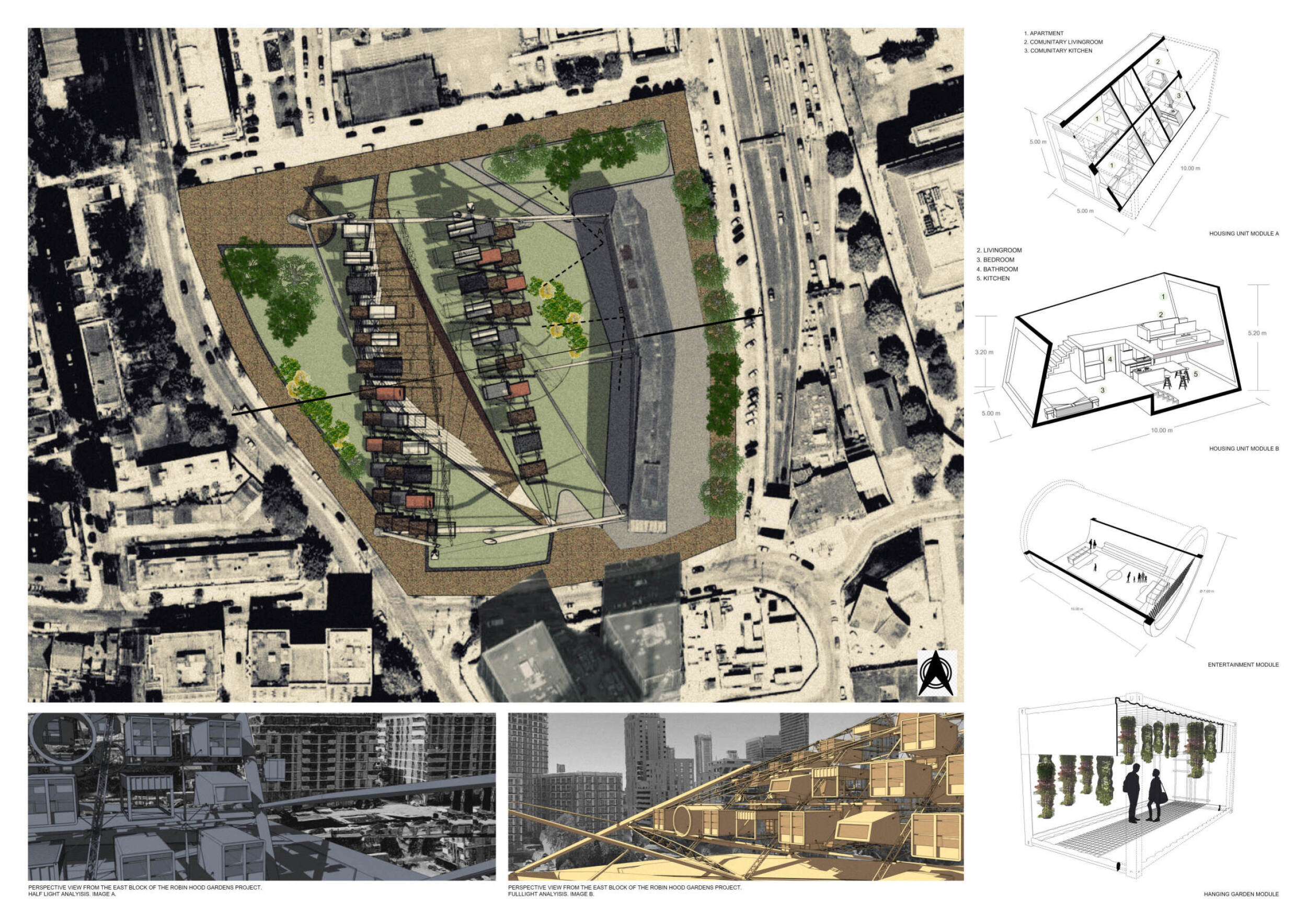 Architecture project // Vertical Green Voids with Modular Units ...