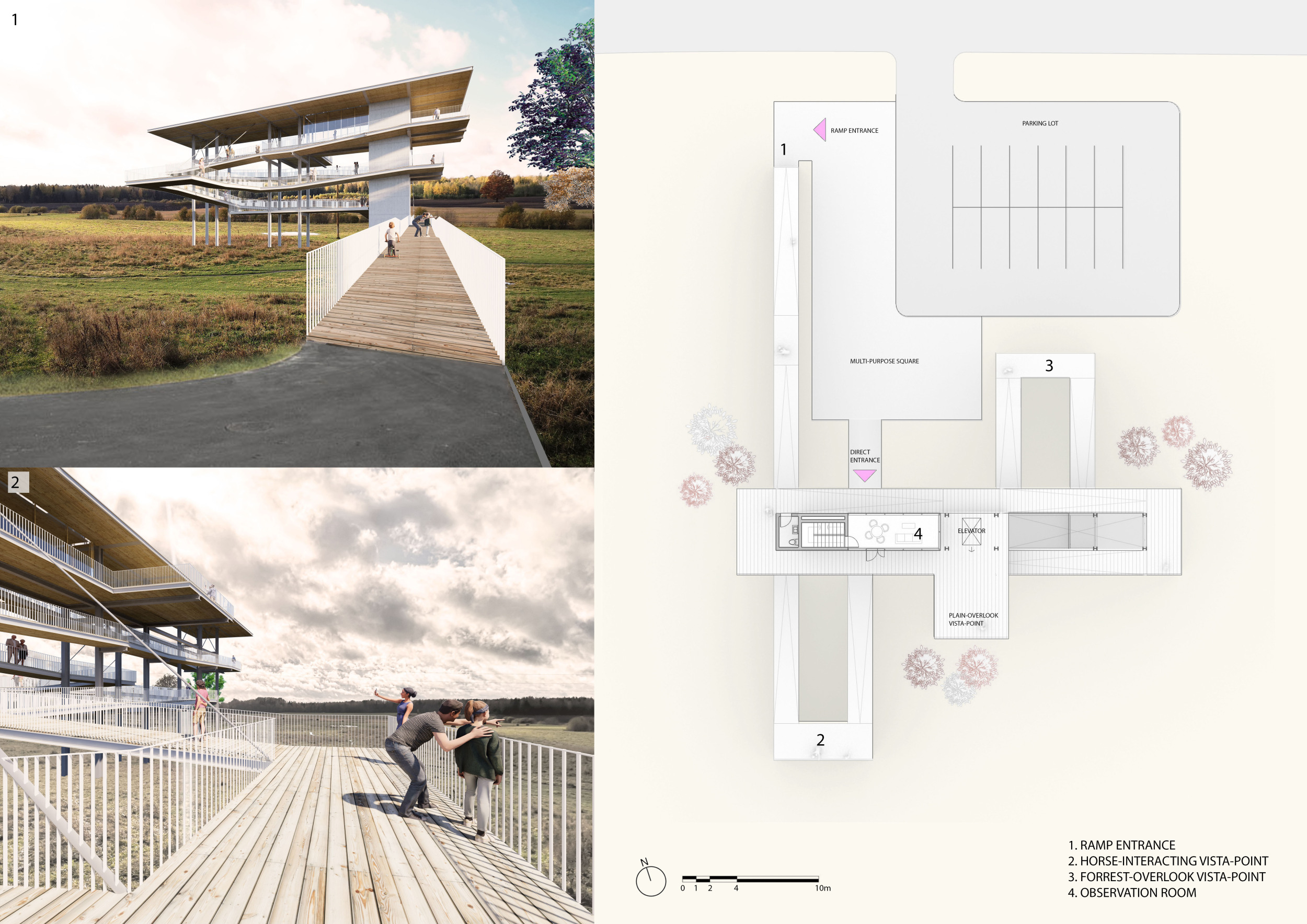 Red Ramp Architecture Architecture project // Elevated Ramps and Local Materials Create a ...
