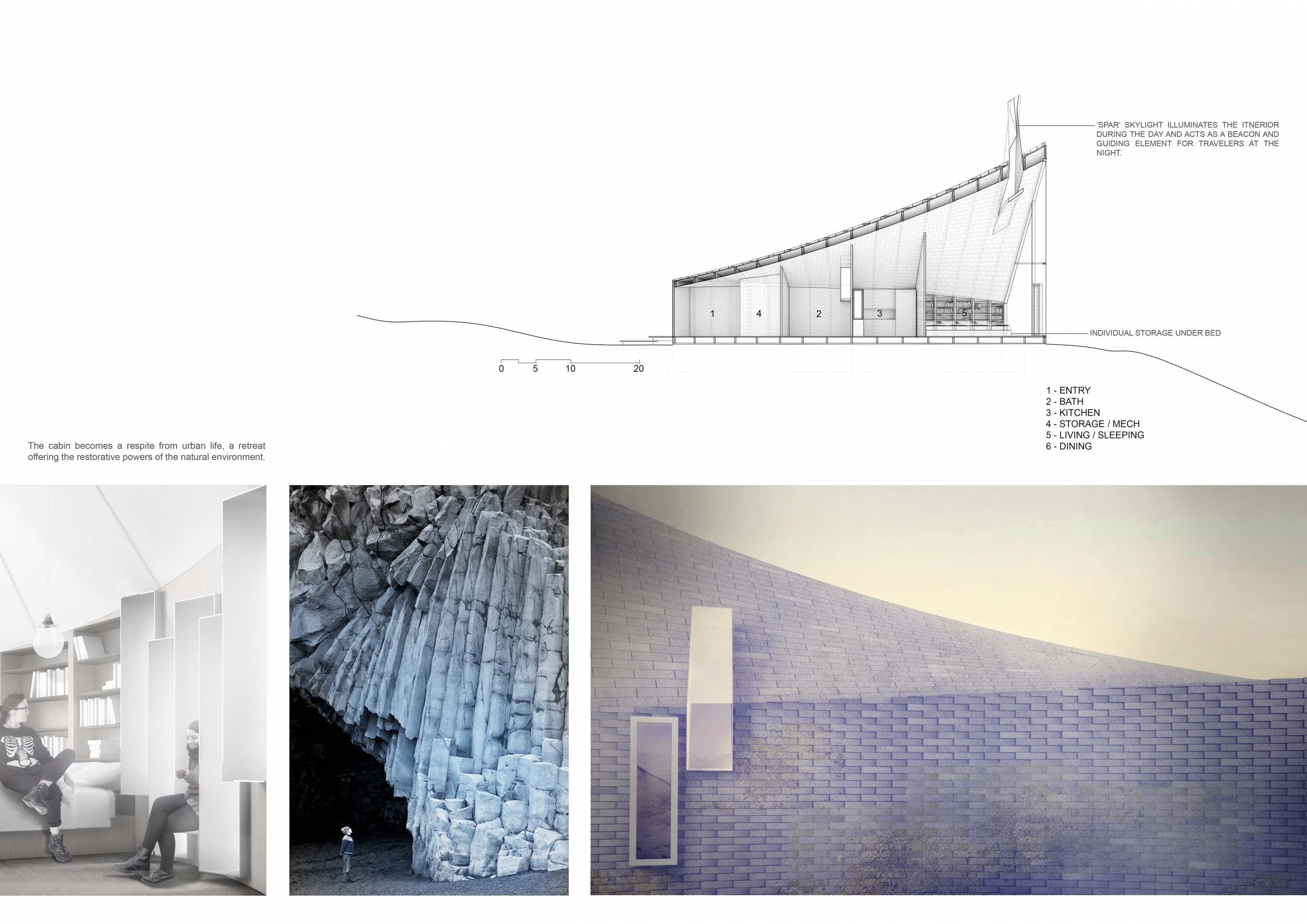 Project Using Basalt Architecture project // Circular Shelter Crafted from Volcanic Rock and ...