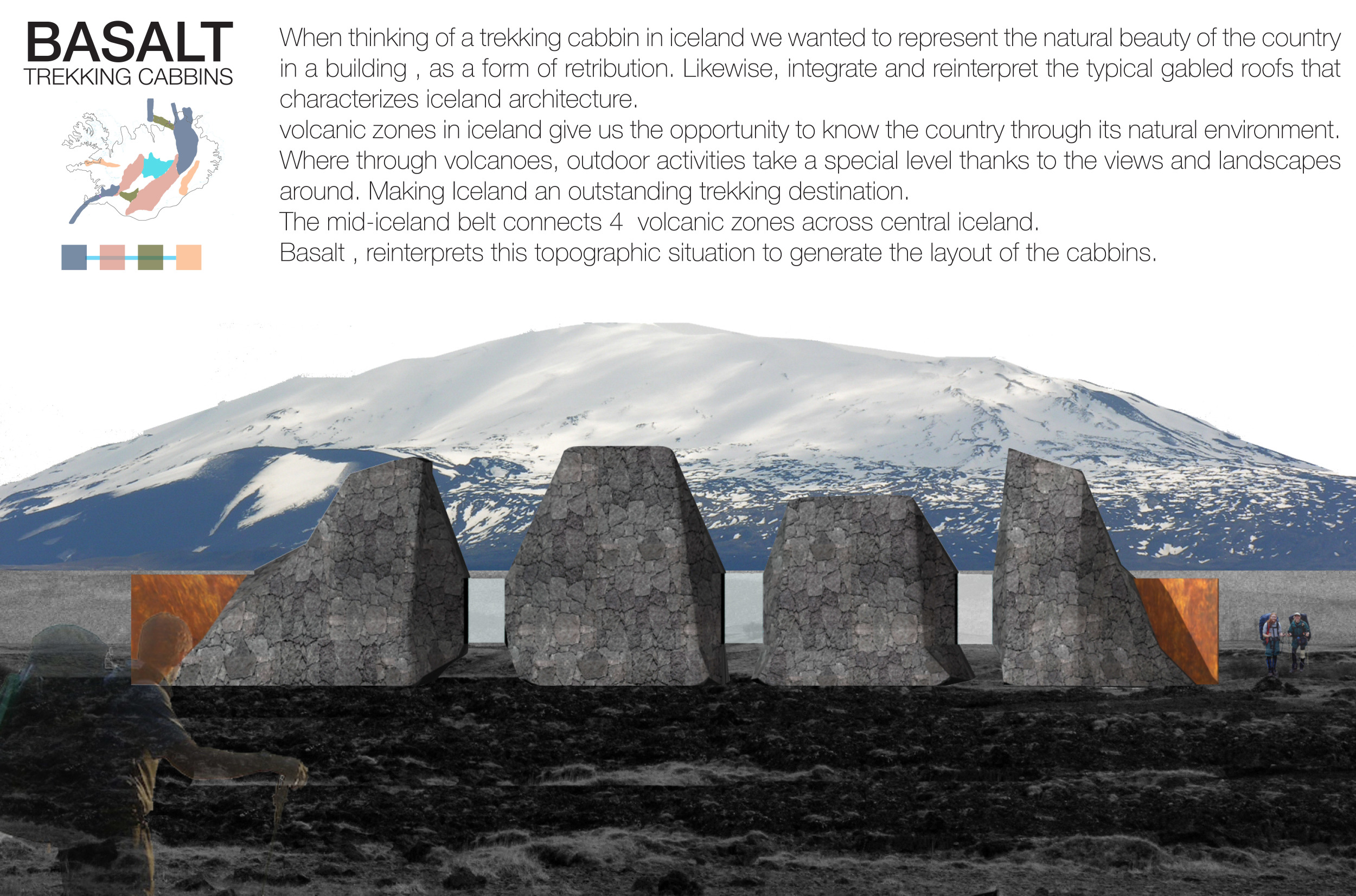 Project Using Basalt Architecture project // Basalt Stone Retreats with Copper Accents for ...