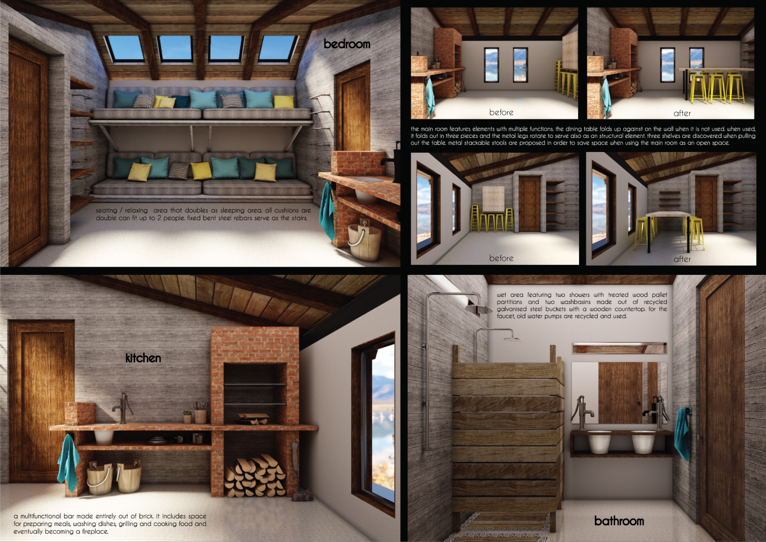 Architecture project // Sustainable Cabin Utilizing Galvanized Steel ...