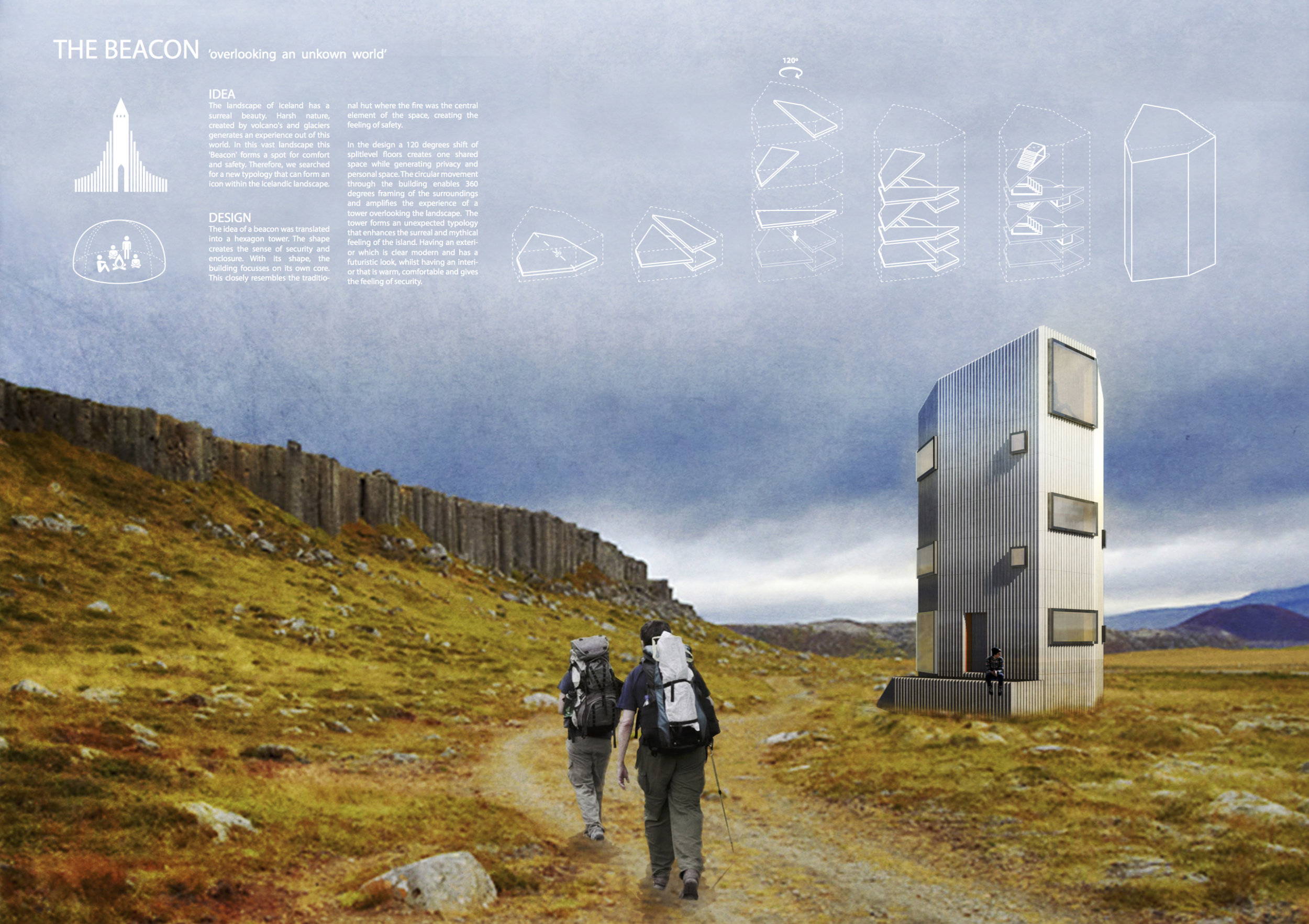 Architecture project // Weathered Steel and Angular Form Creating ...