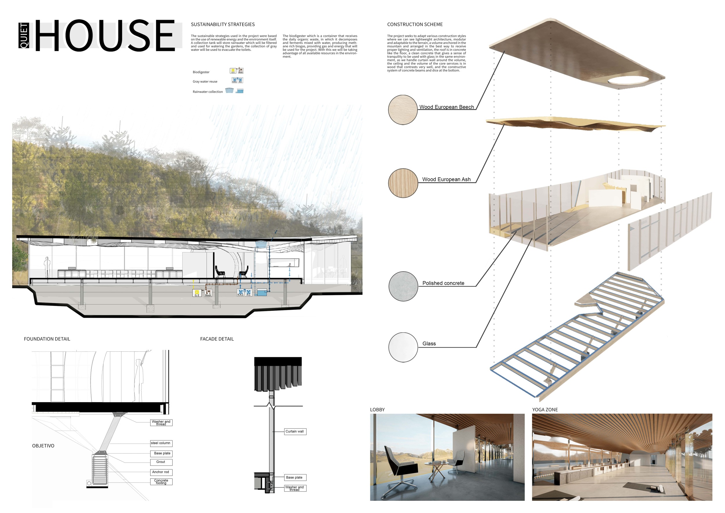 Architecture project // Nature-Integrated Zen Space with Sustainable Practices