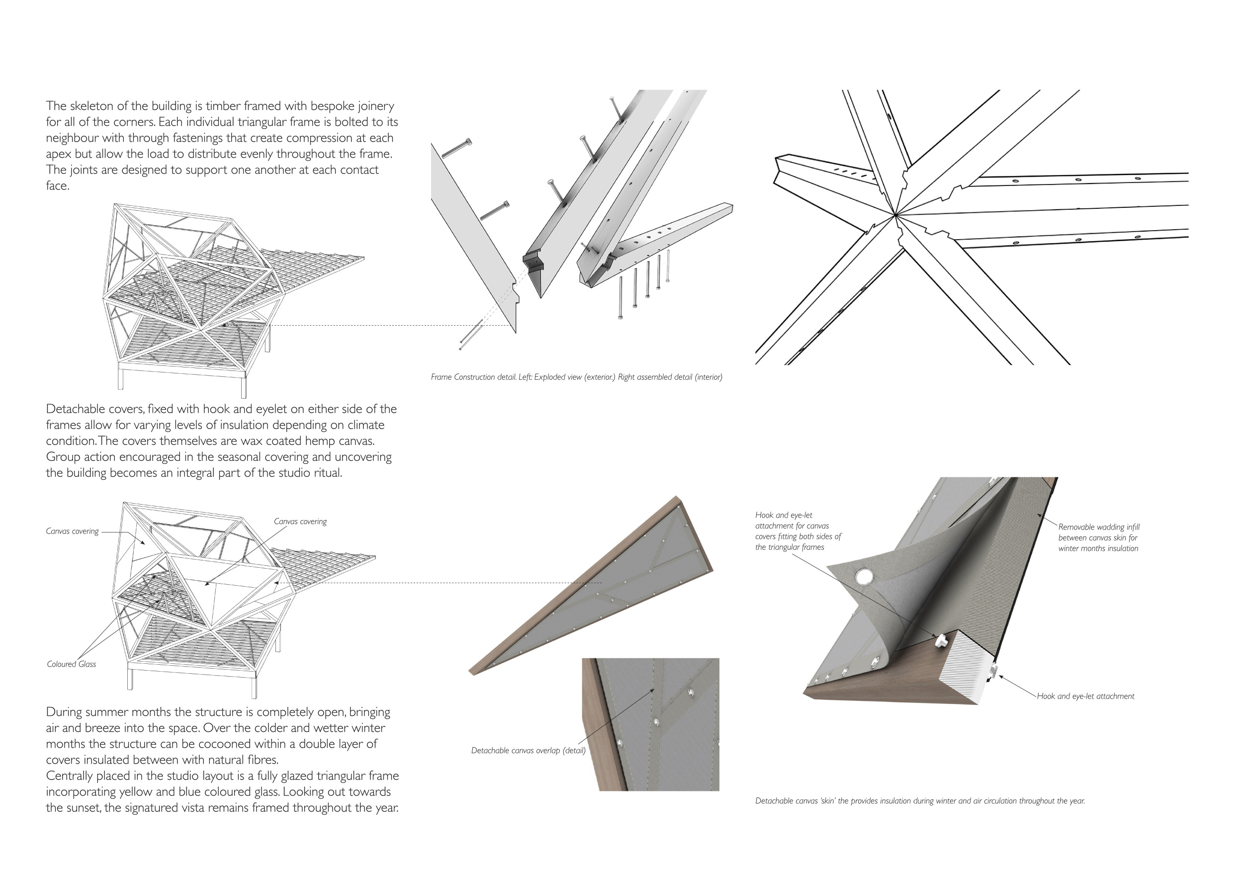Architecture project // Colored Solar Pavilion with Detachable Timber ...