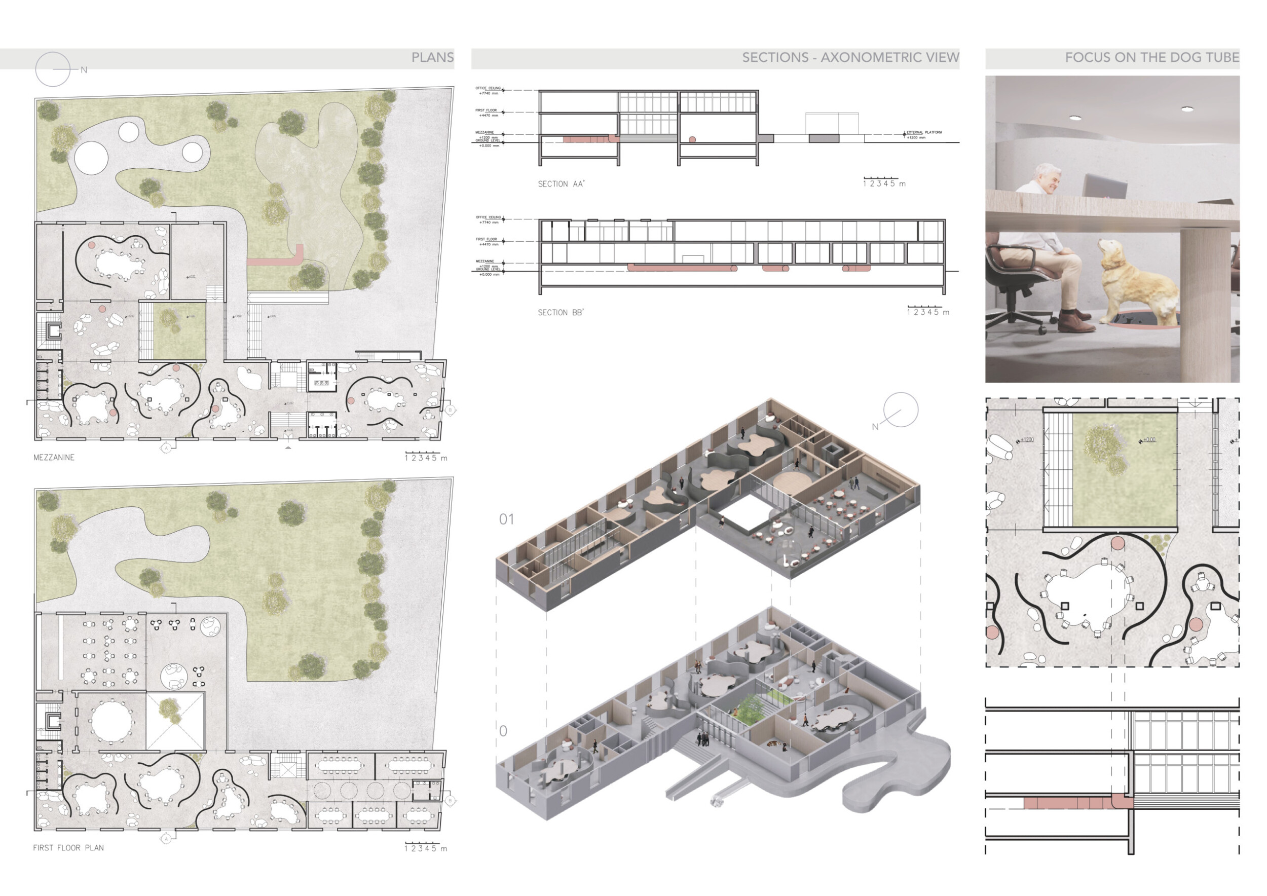 Architecture project // Biophilic Workspaces Enhanced by Recycled ...