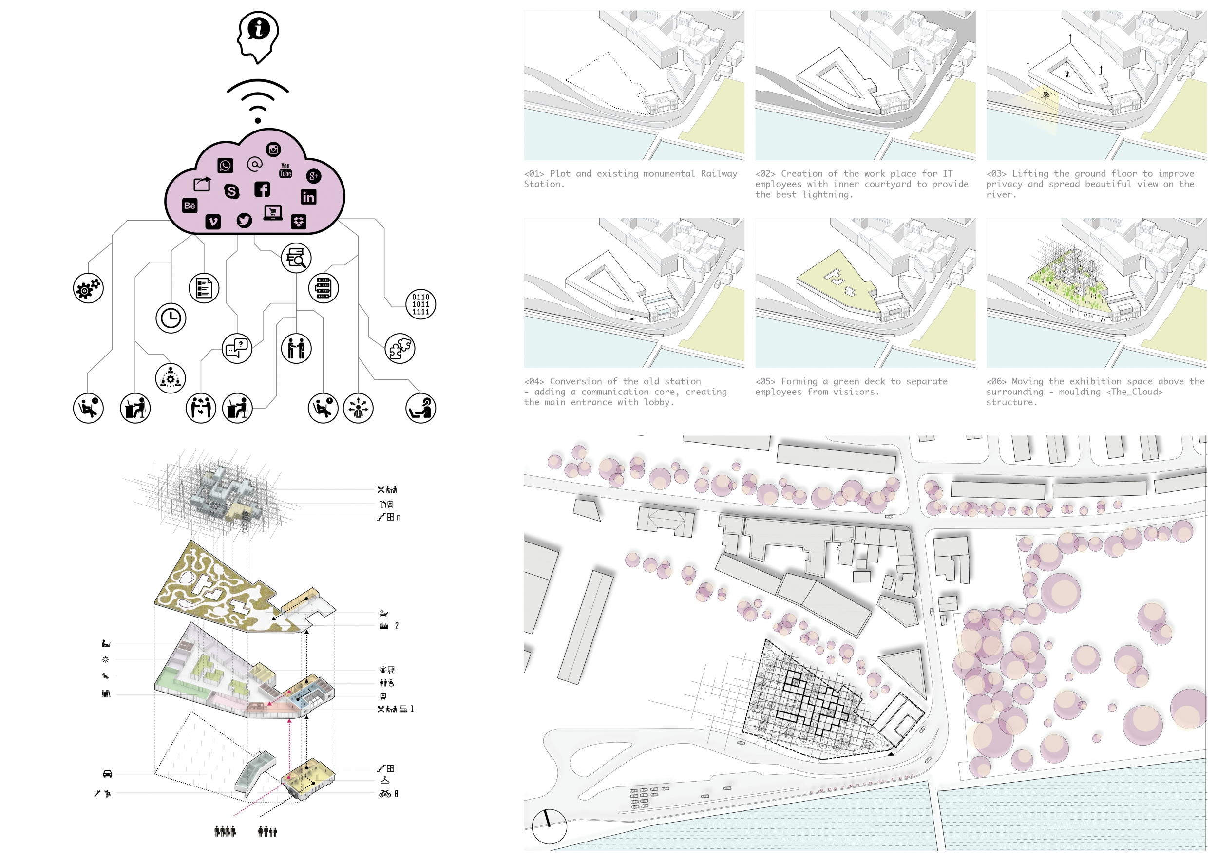 Framework Translucent Architecture project // Translucent Glass Facades and Steel Framework ...