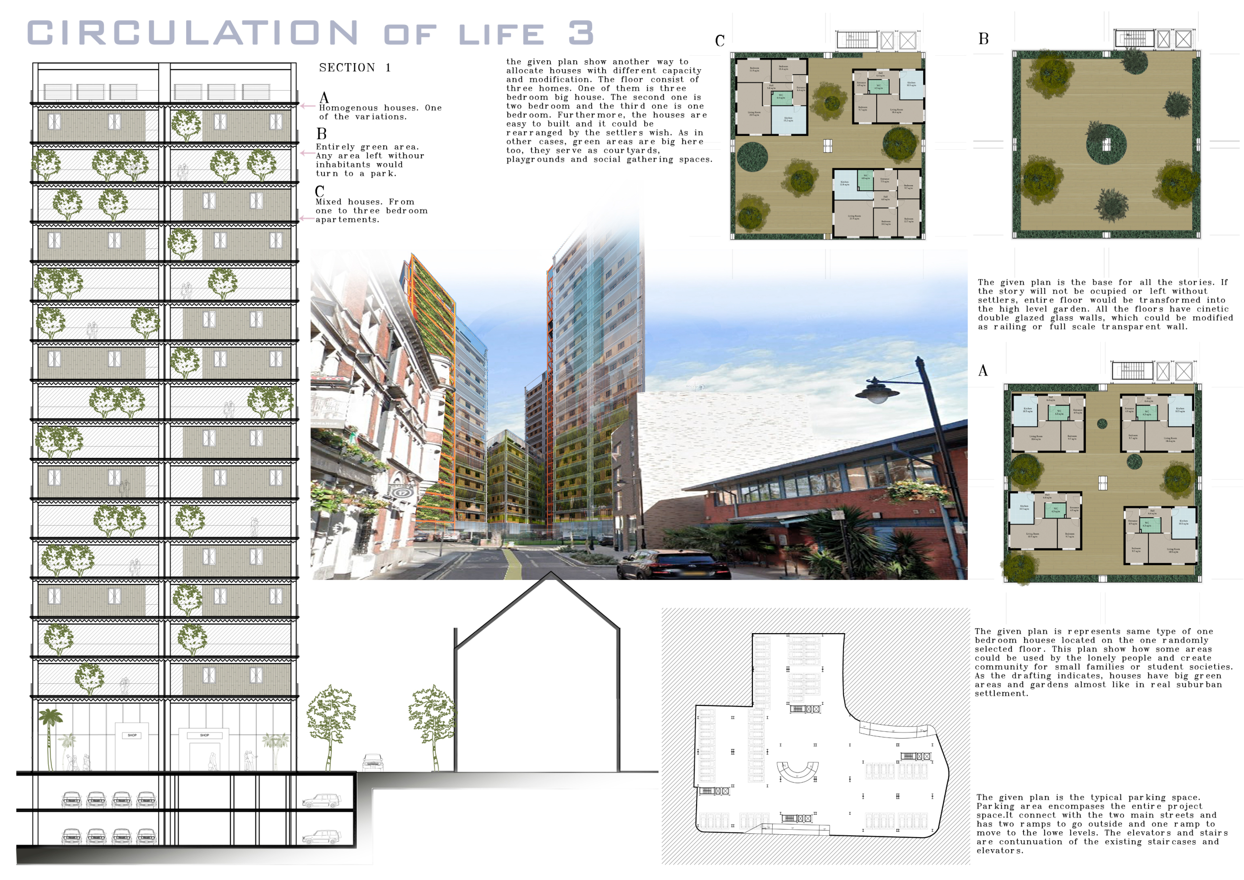 Architecture project // Adaptive Steel Framework with Green Elements in ...
