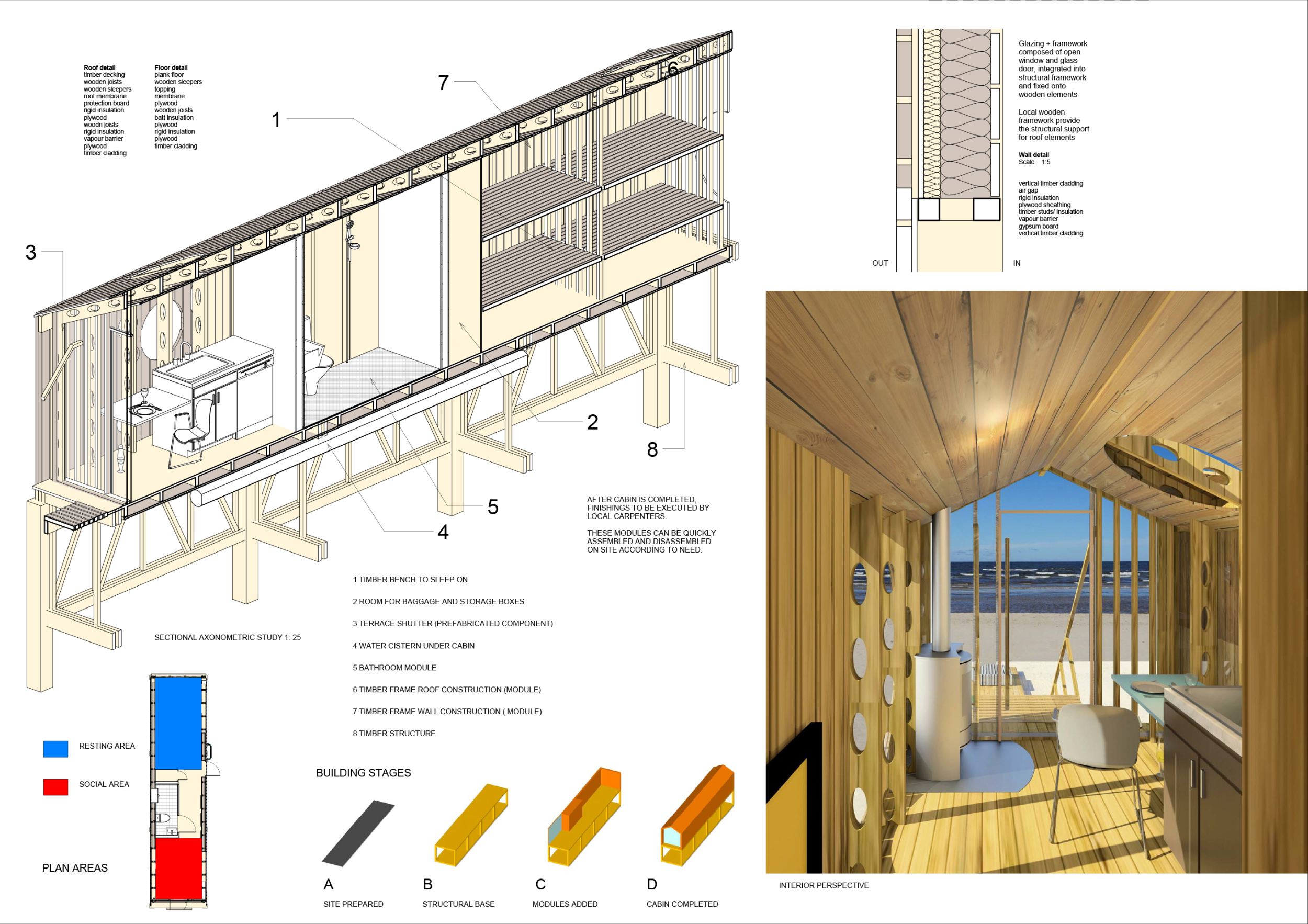 Architecture project // Charred Wooden Shingles and Elevated Timber ...