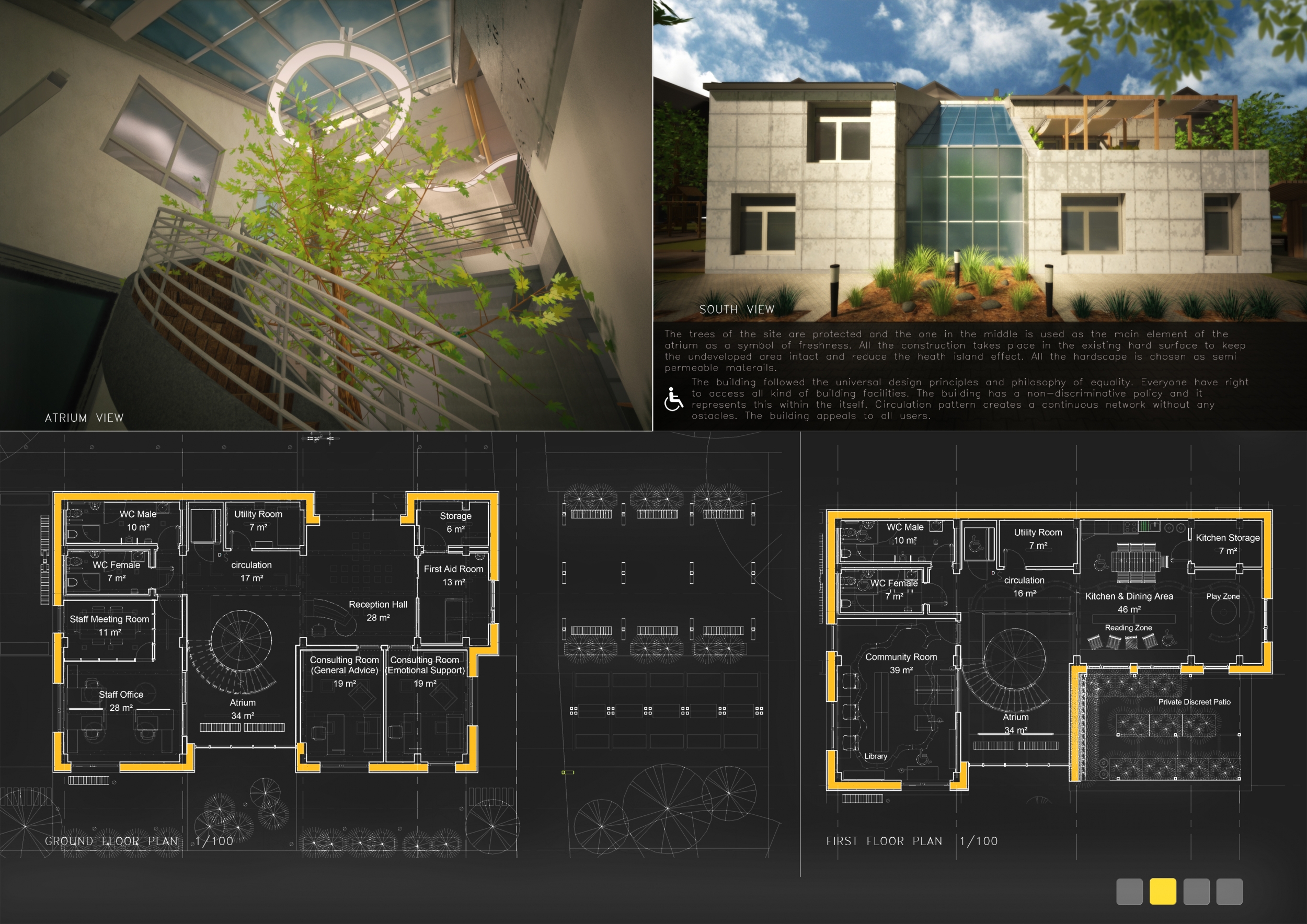 Atrium Project Architecture project // Living Atrium and Energy-Efficient Solutions in ...