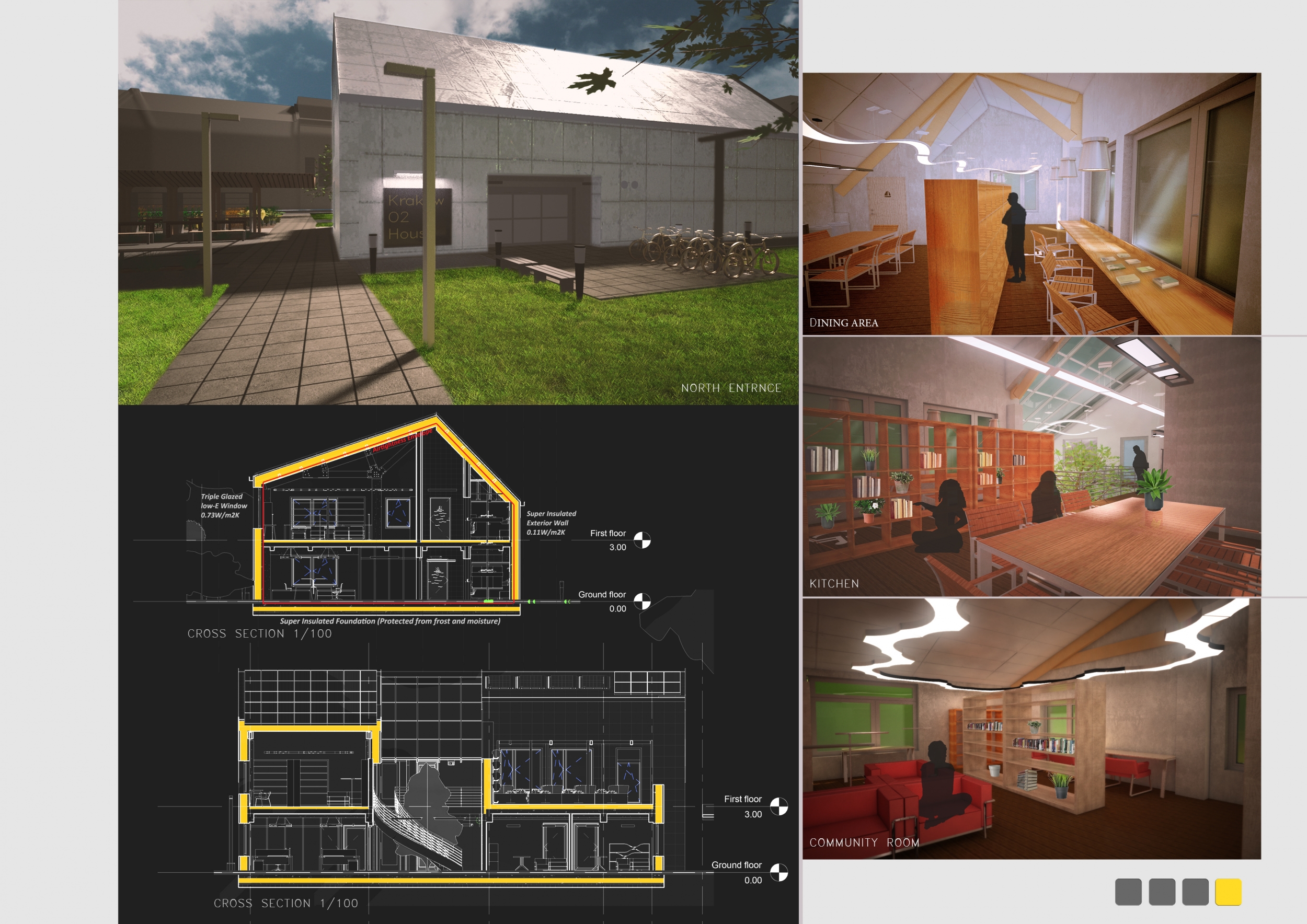 Architecture project // Living Atrium and Energy-Efficient Solutions in ...