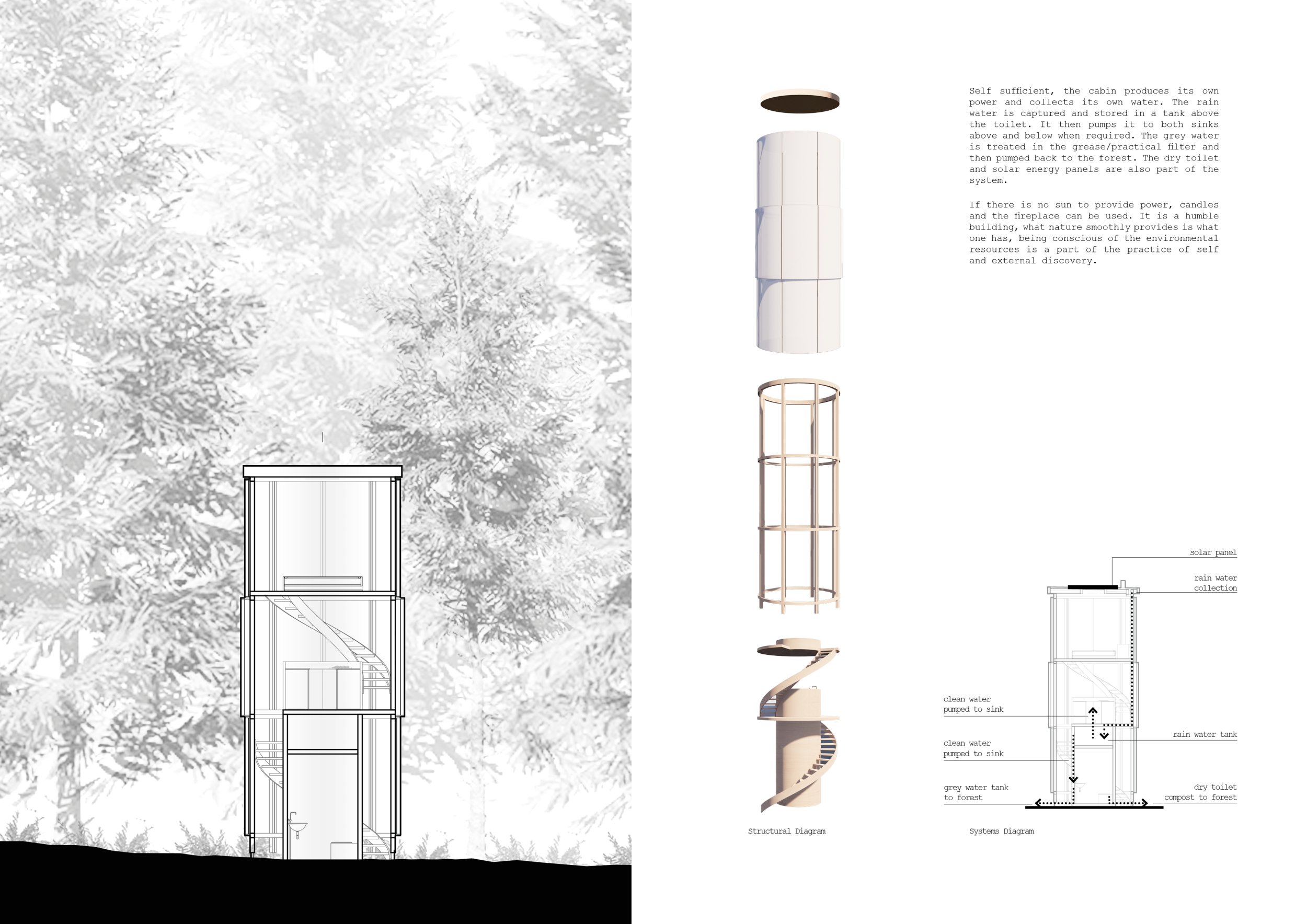 Architecture project // Elevated Structure Emphasizing Natural Wood and ...