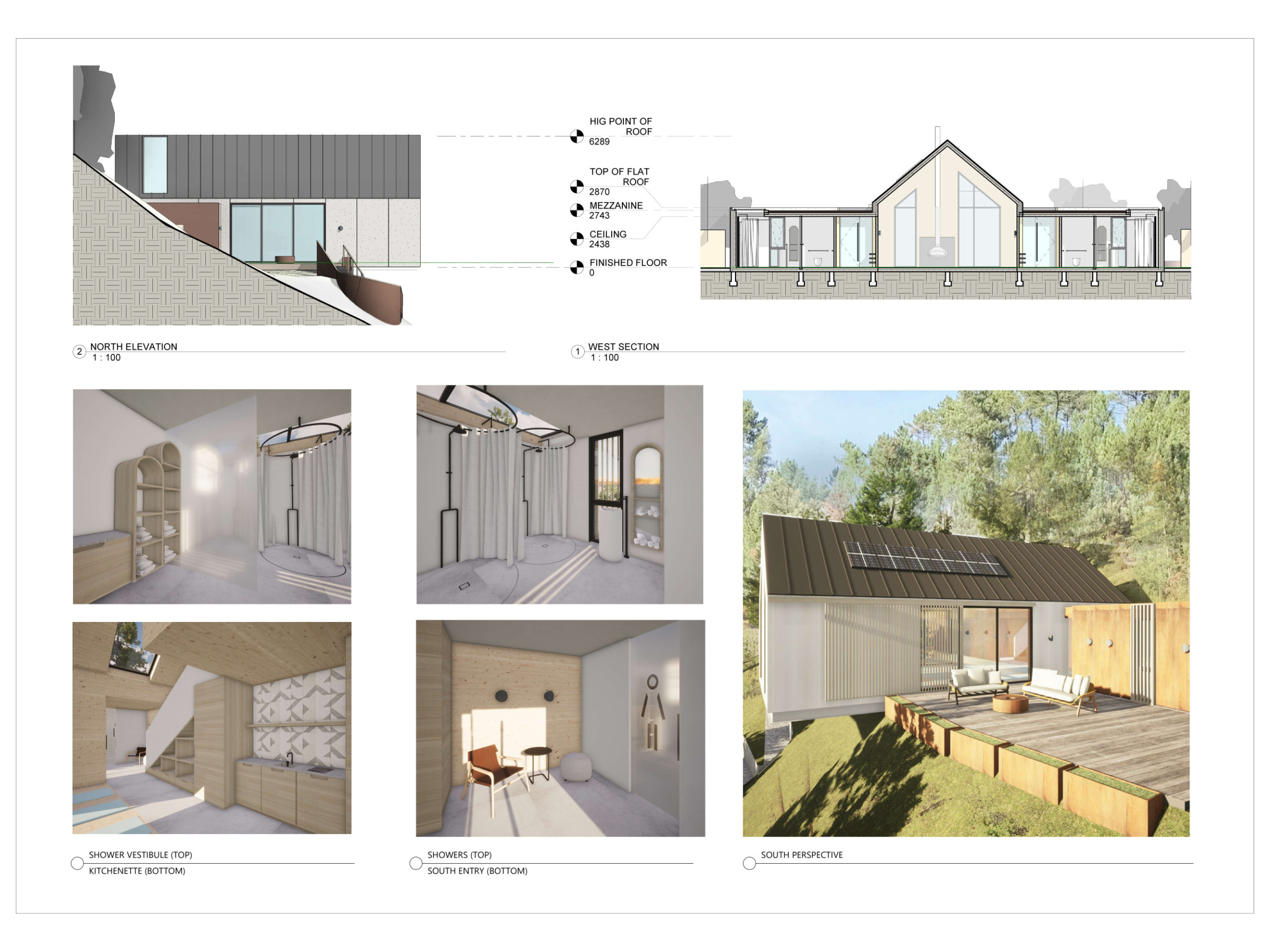 Architecture project // Corten Steel Structure Supporting a Green Roof ...