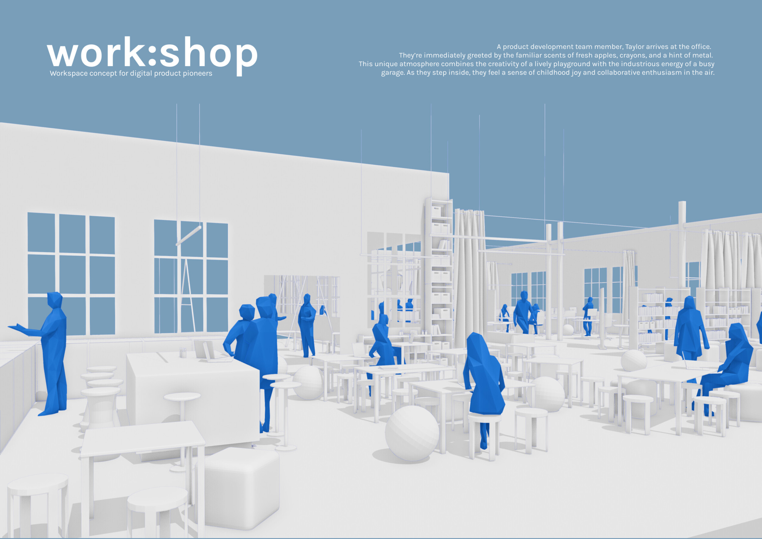 Workspace Constructtion Architecture project // Brick Structure Enhanced by Acoustic Treatments ...