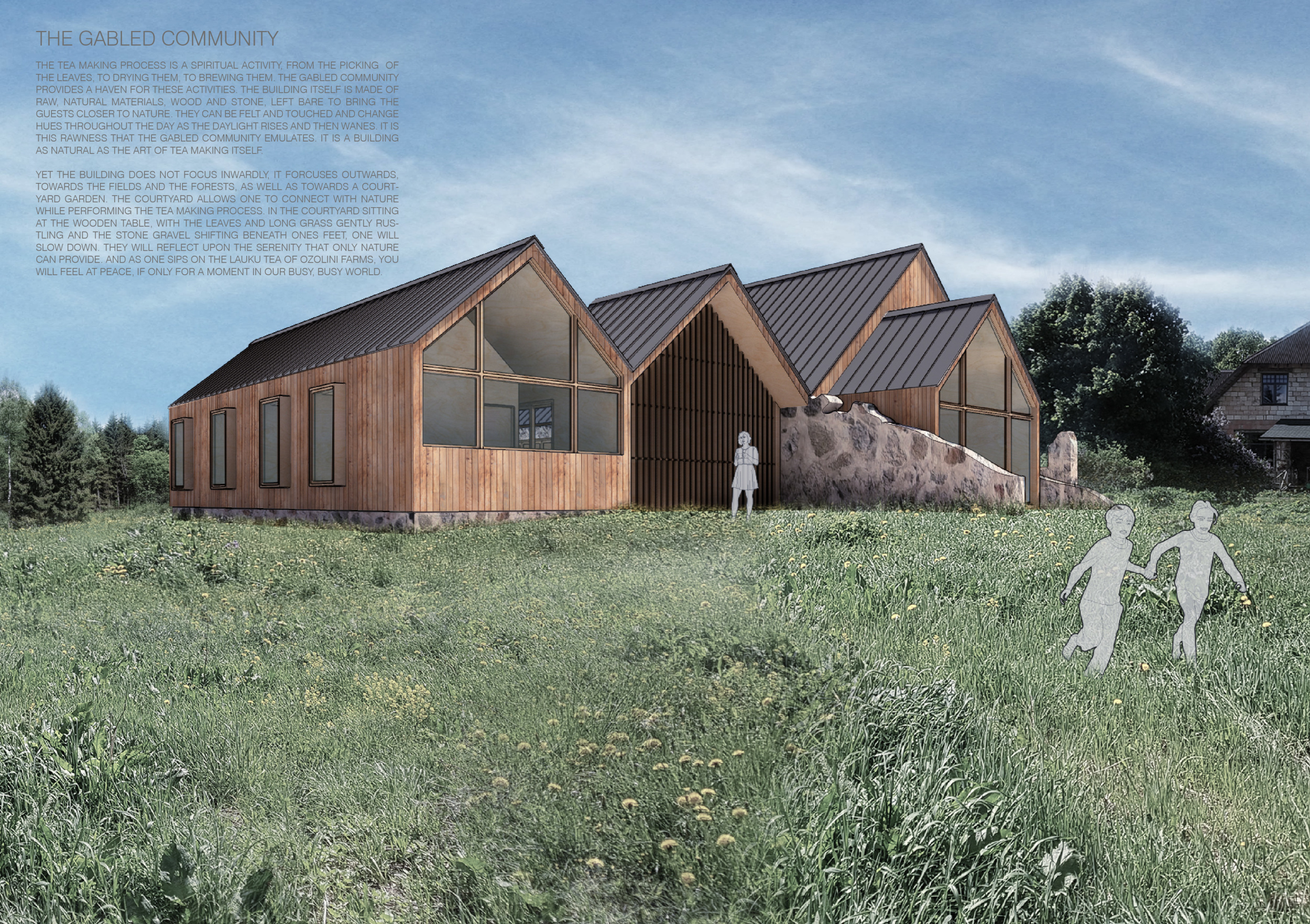 Architecture project // Bringing Nature Inside with Gabled Spaces and ...