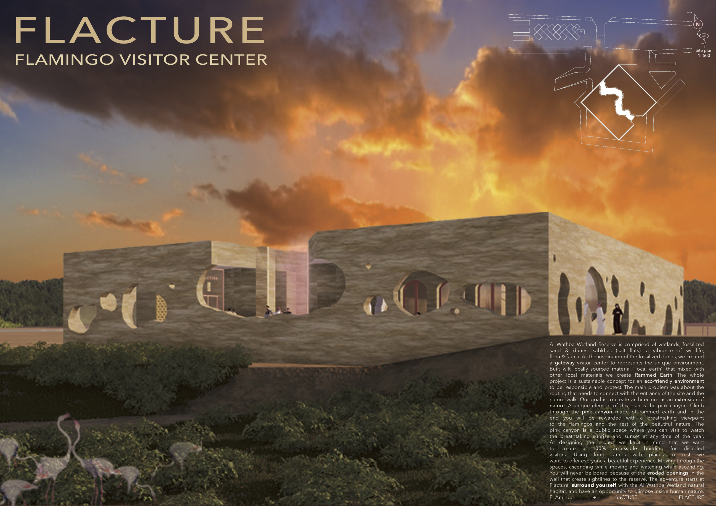 Architecture project // Rammed Earth and Pink Canyon Visitor Center ...