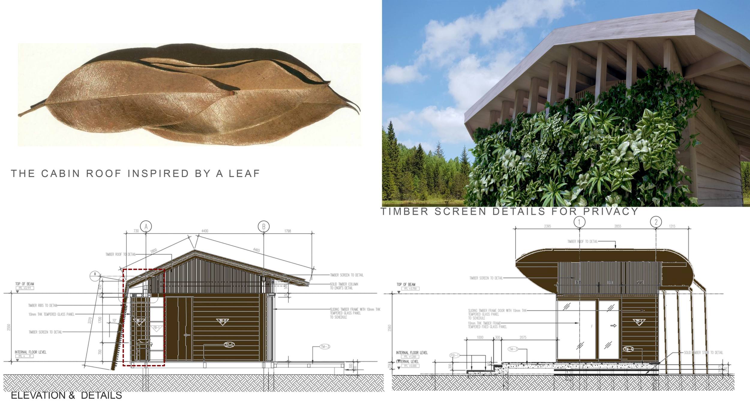 Architecture project // Timber Screens and Leaf Roof Create a Sanctuary ...