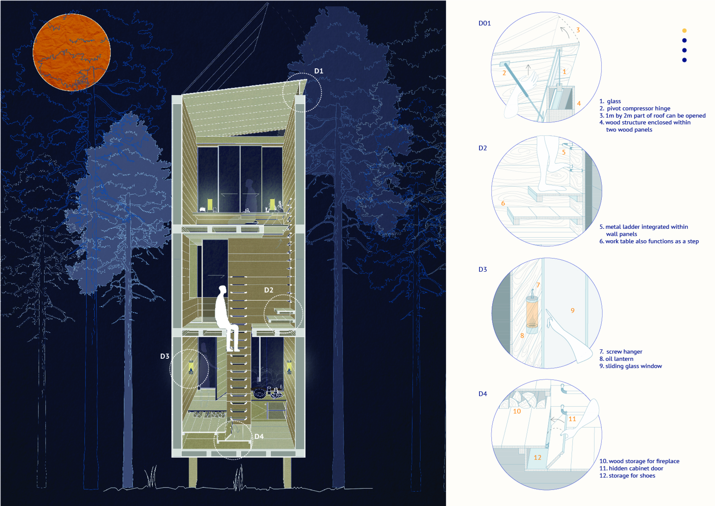 Architecture project // Hammock Retreat with Rainwater Integration and ...