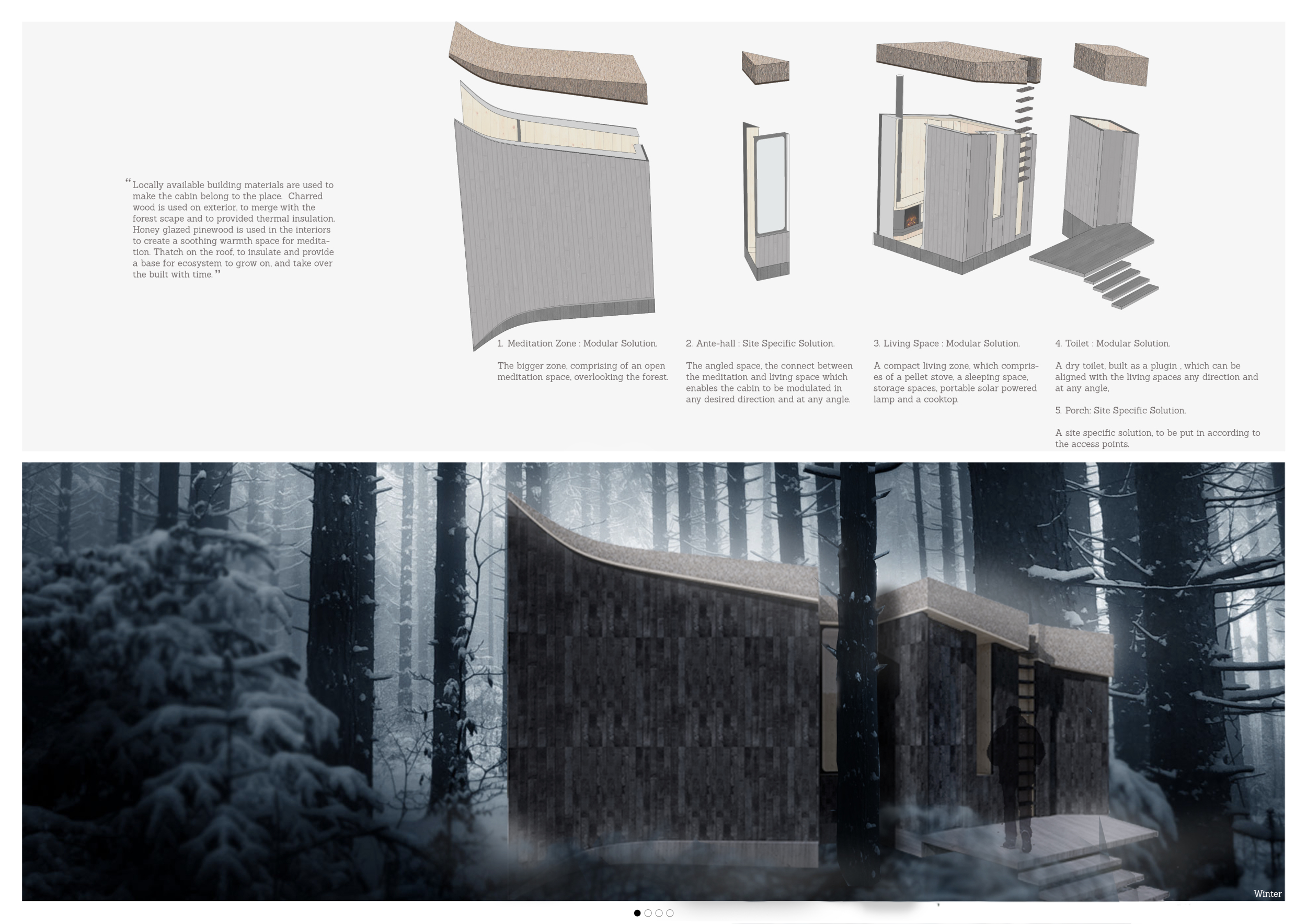 Architecture project // Charred Wood and Thatch Cabin Blending with ...