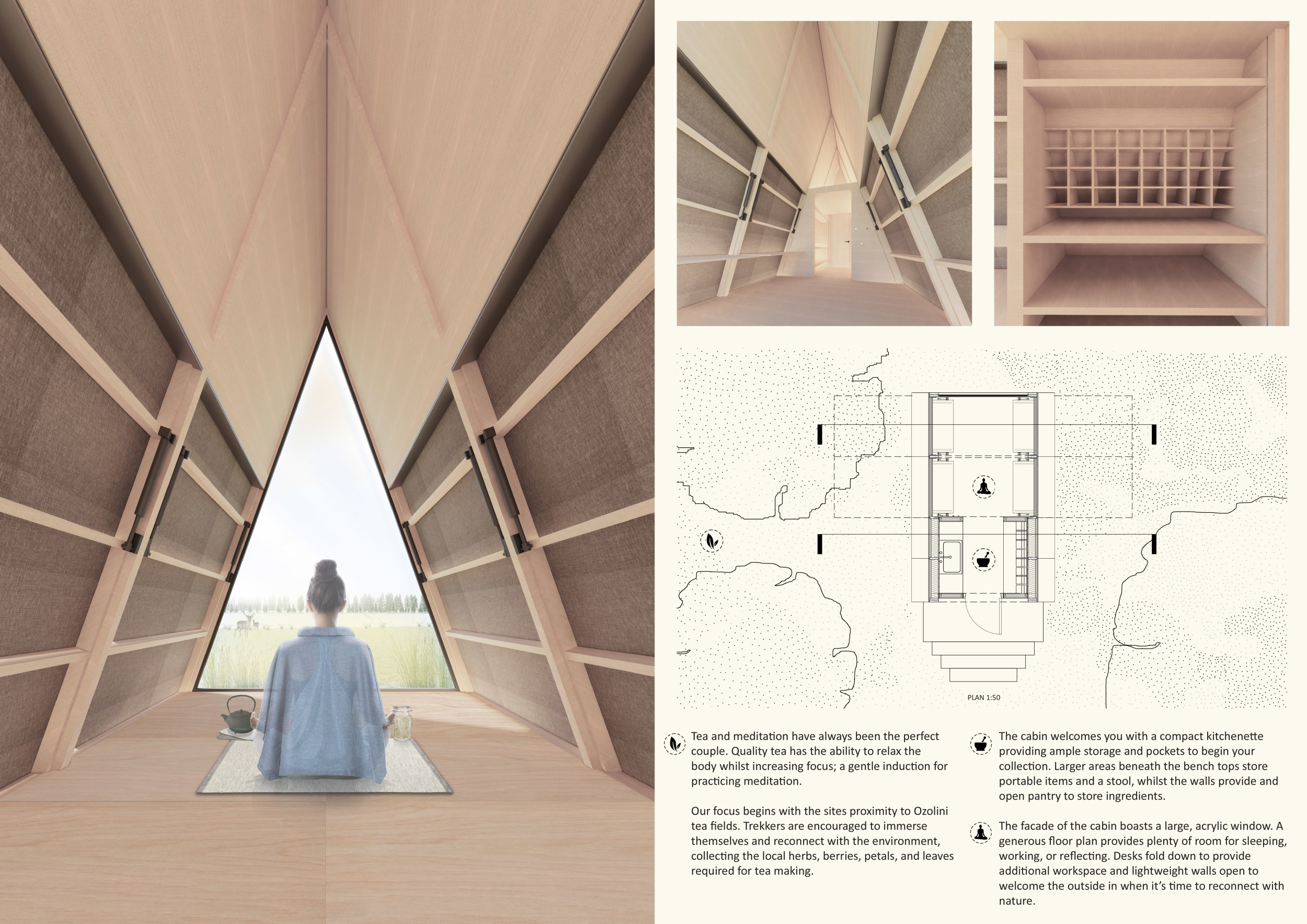 Architecture project // Cork Cladding and a-Frame Design in a Forest ...