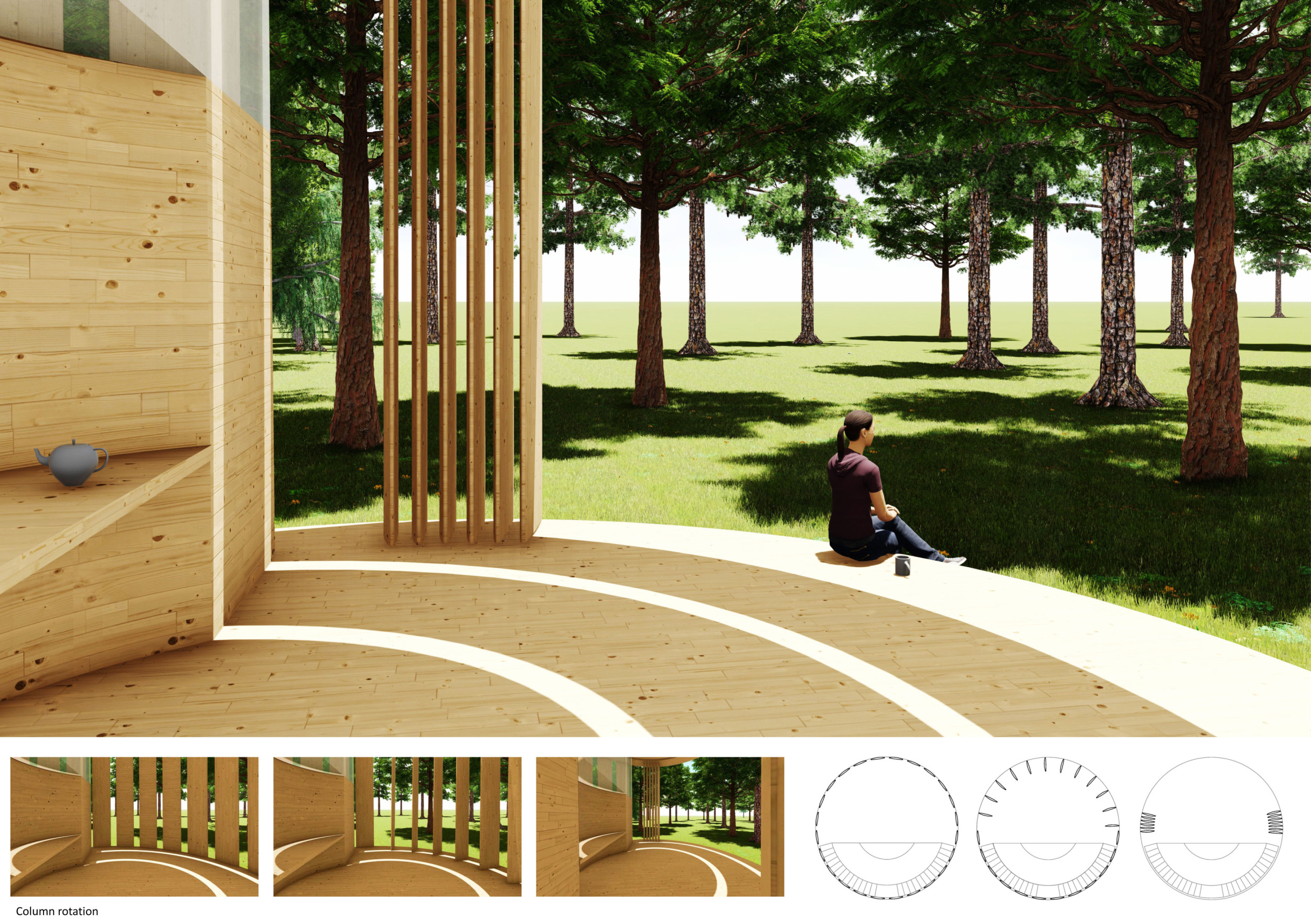 Architecture project // Rotating Columns and Solar Integration in a ...