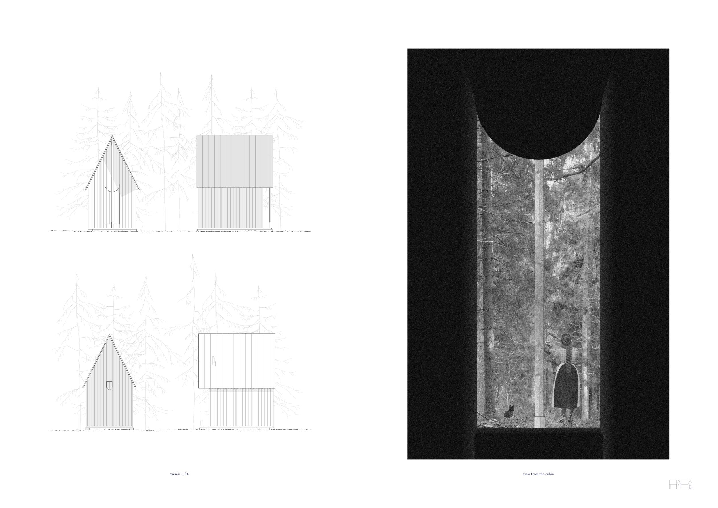Architecture project // Single Column Retreat Crafted from Local Spruce ...