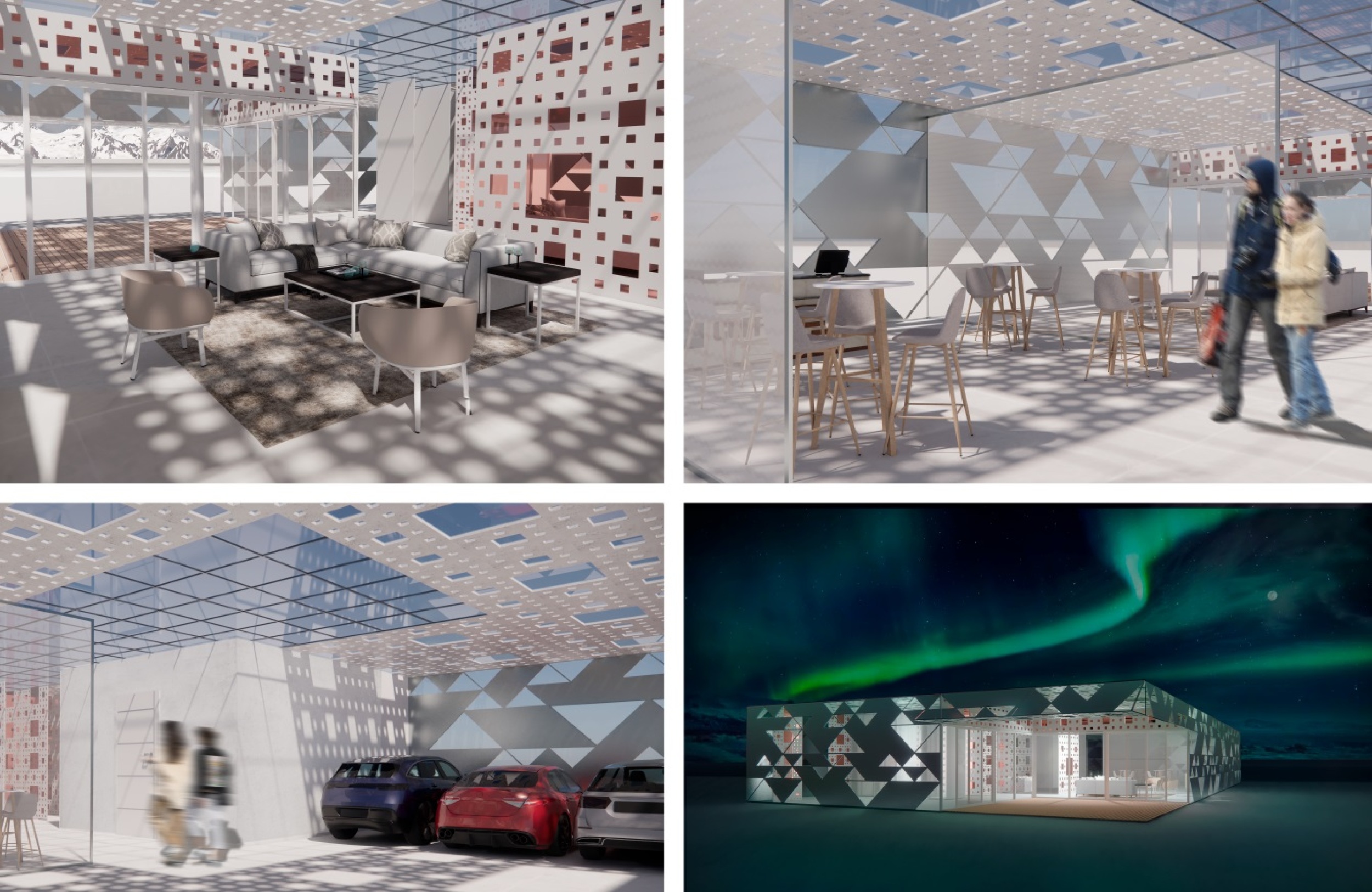 Modular Panel Geometry Architecture project // Fractal Geometry and Reflective Metal Panels in ...