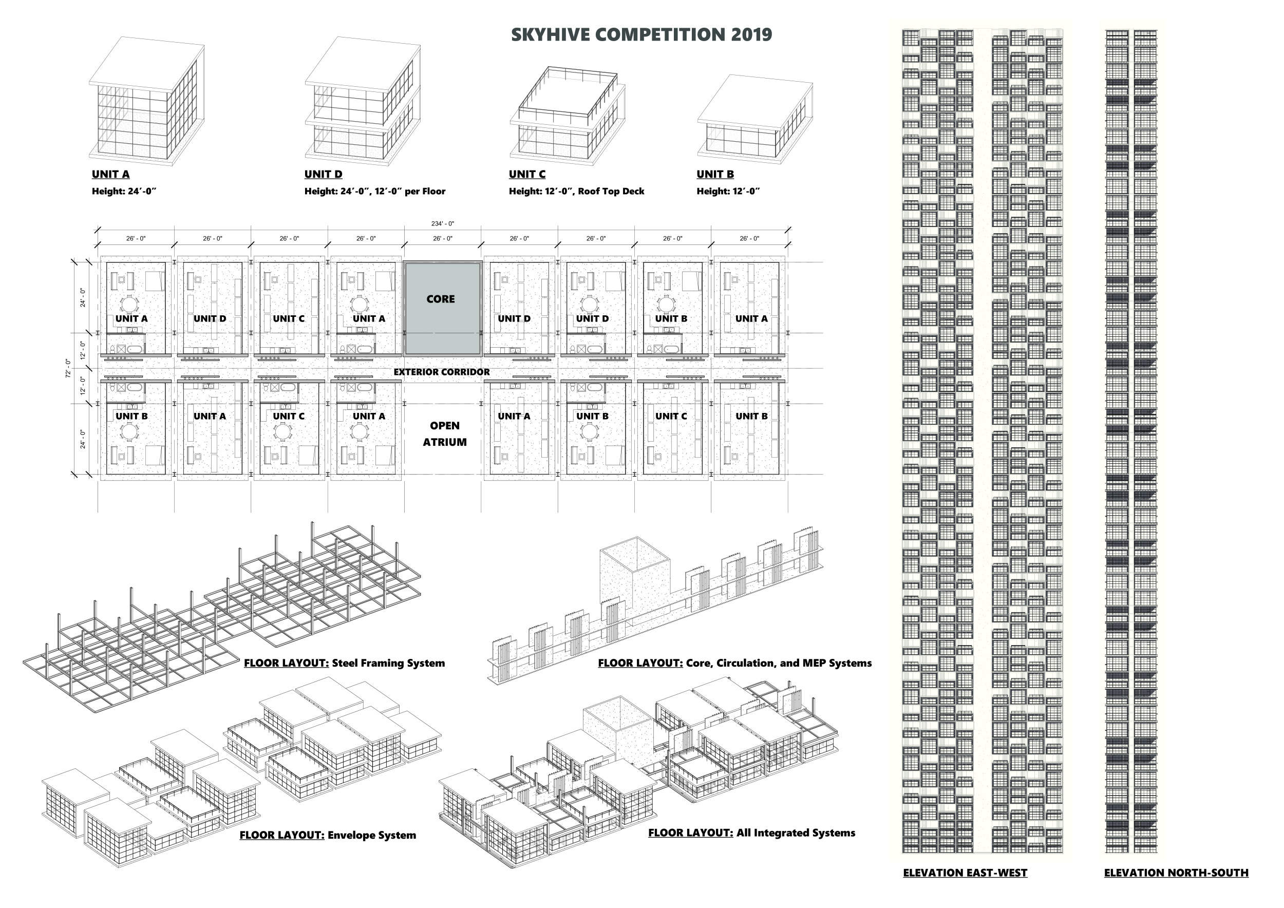 Architecture project // Steel Frame Community Units with Outdoor Access ...