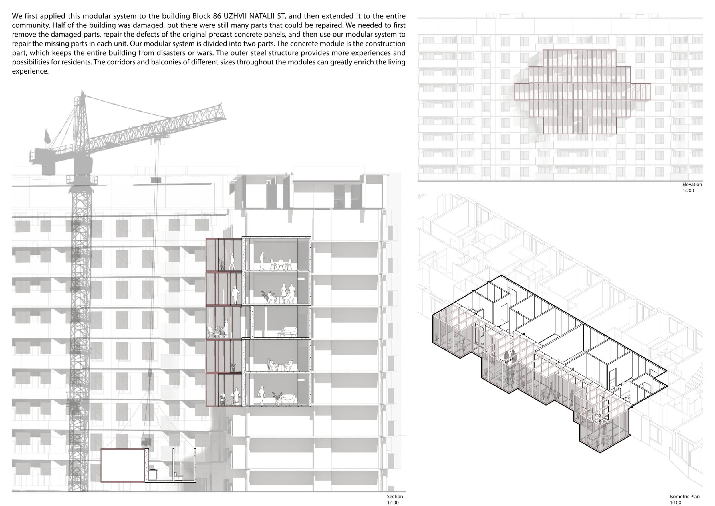 Architecture project // Pre-Cast Concrete Modules and Steel Frames ...