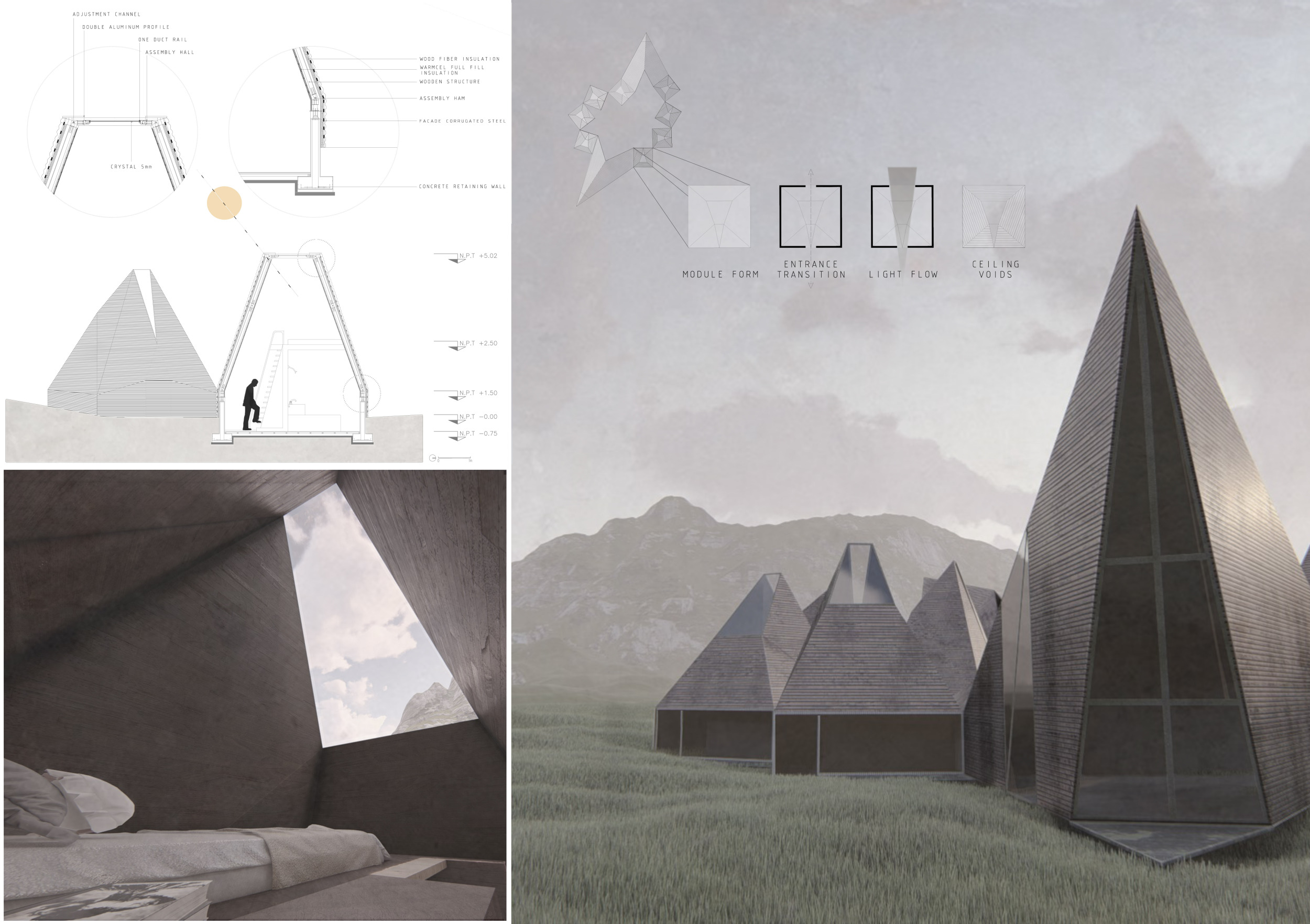 Architecture project // Height Variation and Natural Wood Create ...