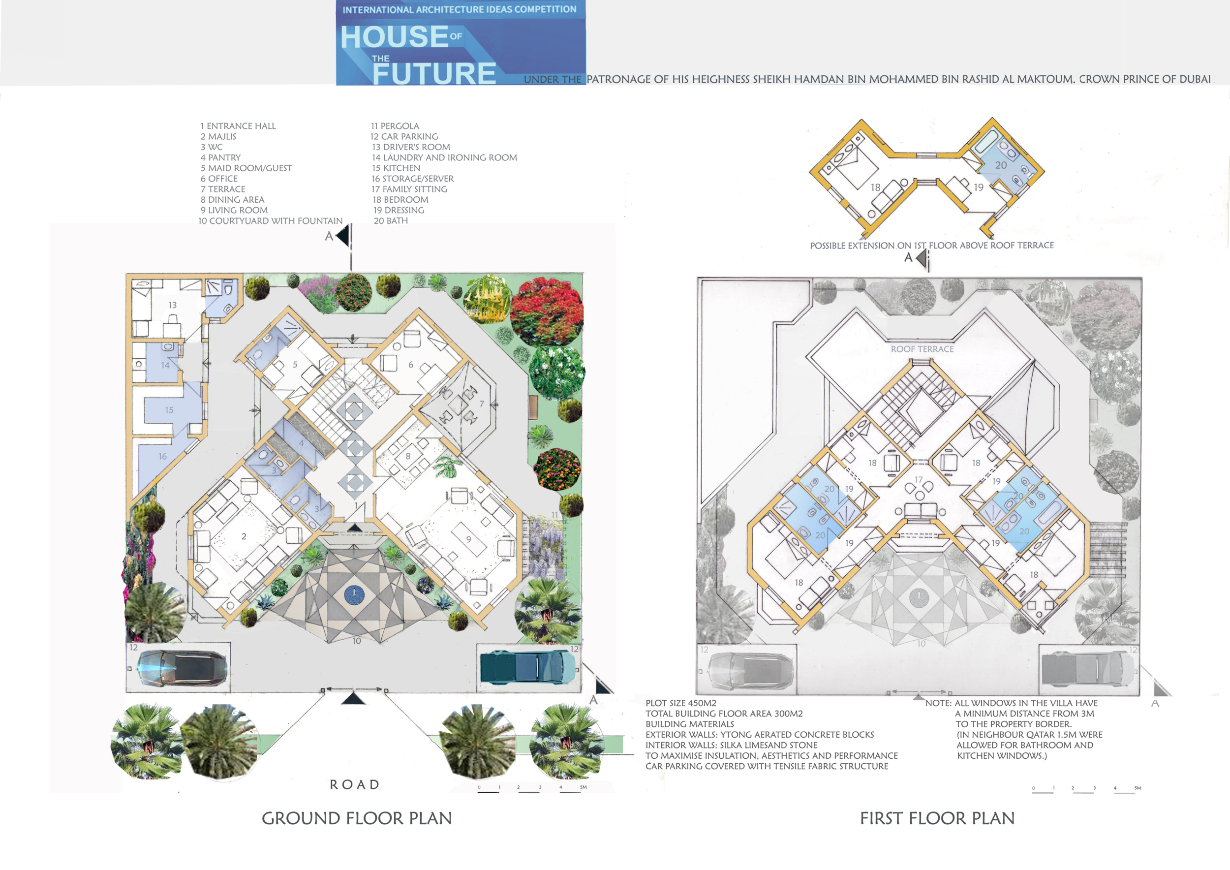 Architecture project // Airflow-Optimized Courtyard Home Incorporating ...