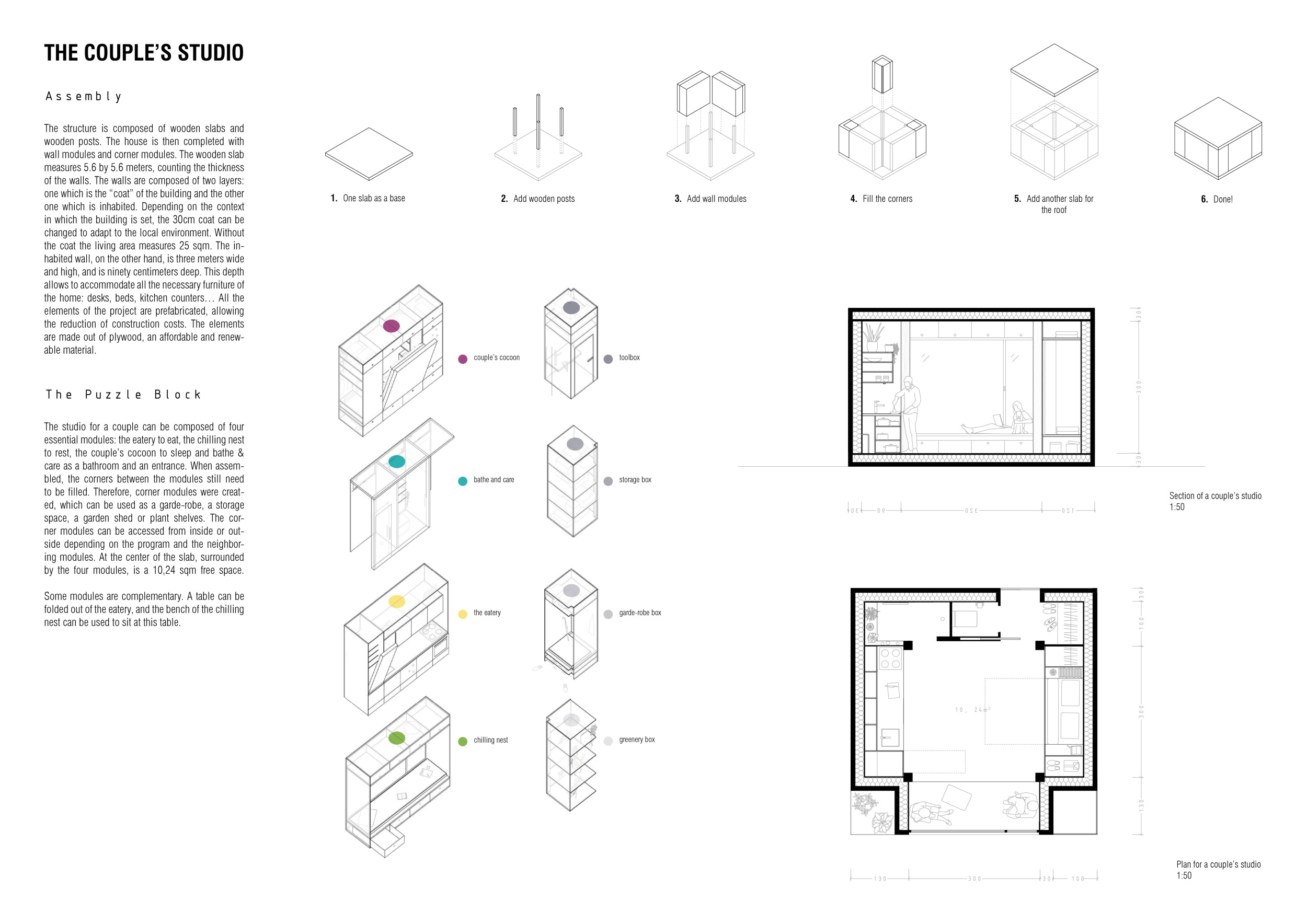 Architecture project // Plywood Modules for Flexible Living in Compact ...