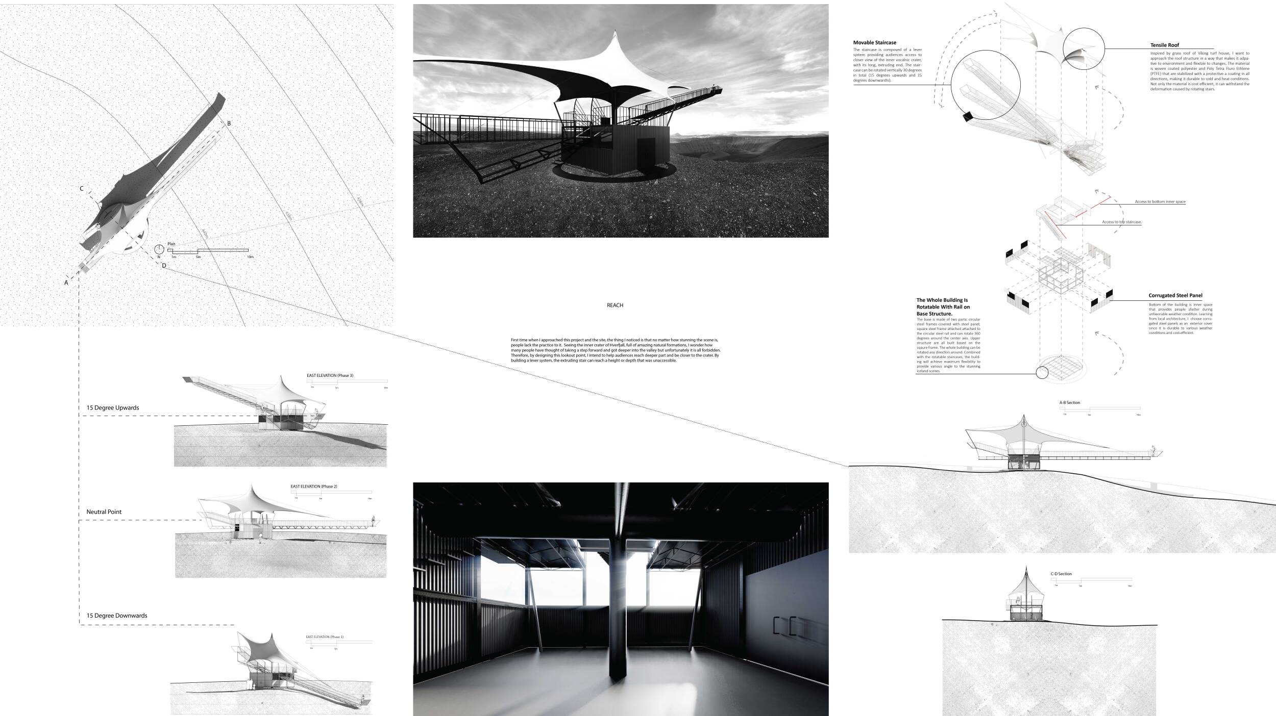 Volcano Proof Design Architecture project // Rotatable Shelter with Polyester Roof ...