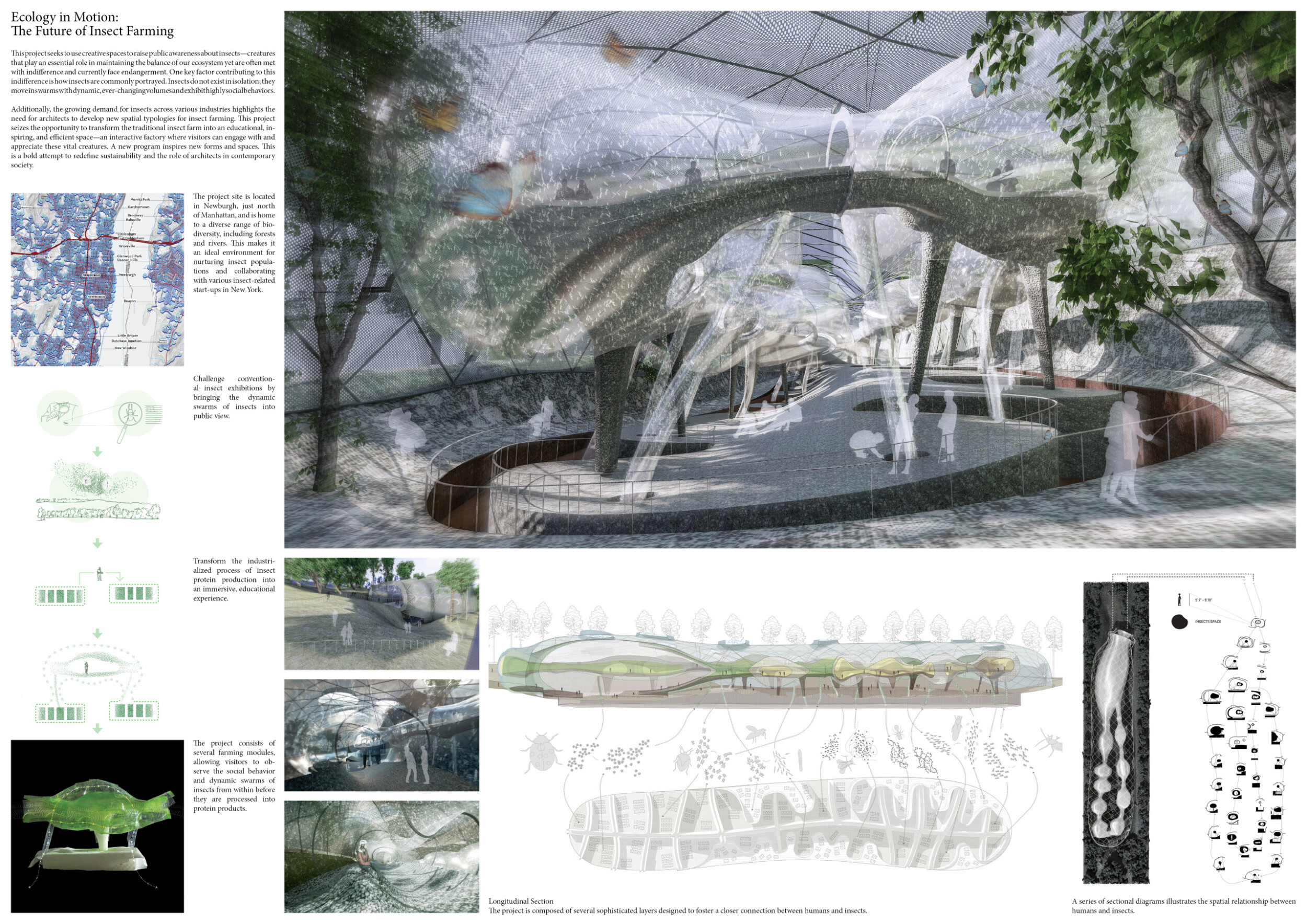 Uppan Insect Architecture project // Curvilinear Spaces Crafted with Transparent ...