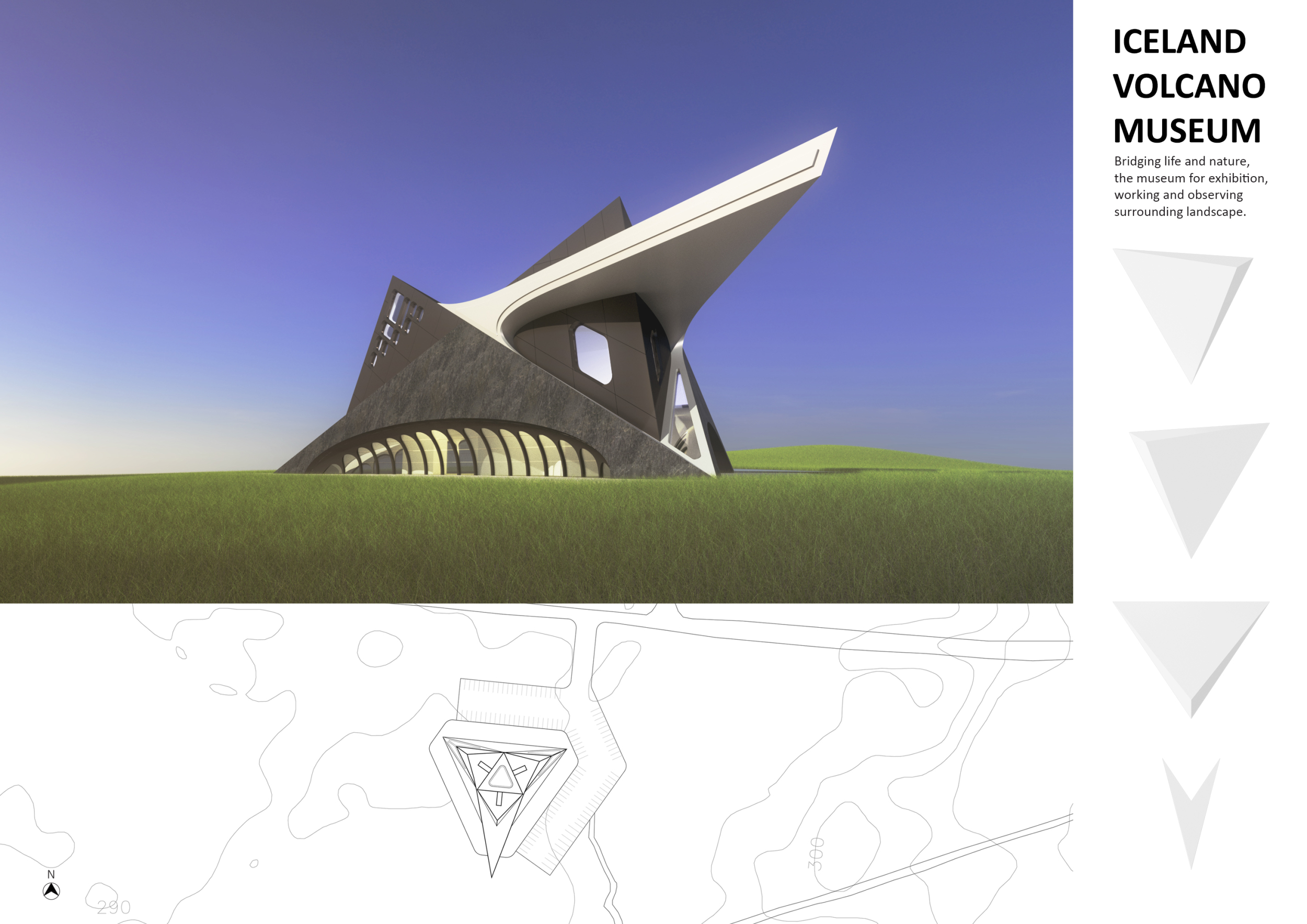 Architecture project // Balconies Overlooking Volcanic Landscapes in a ...
