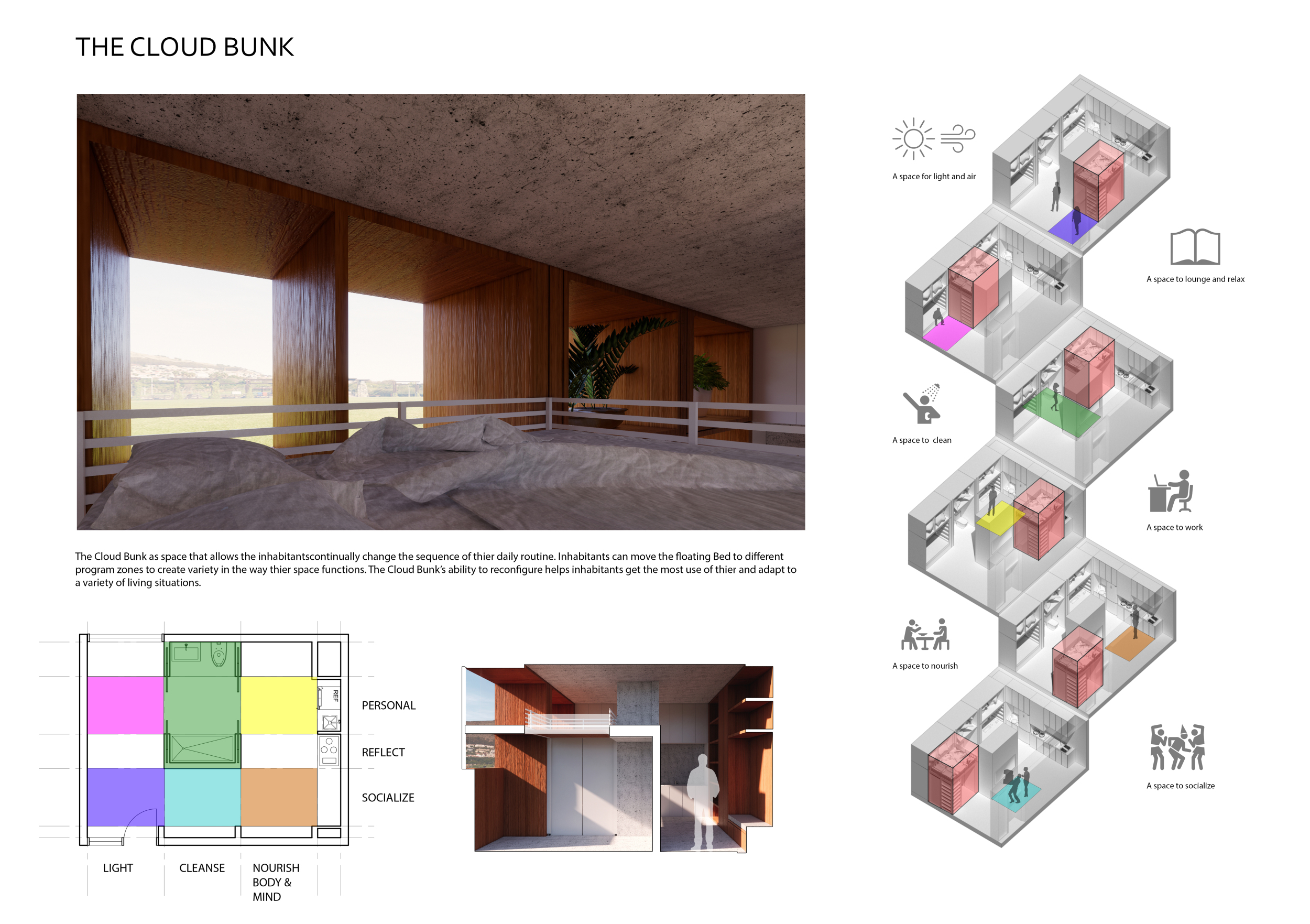 Architecture project // Flexible Living Spaces Enhanced by Light ...