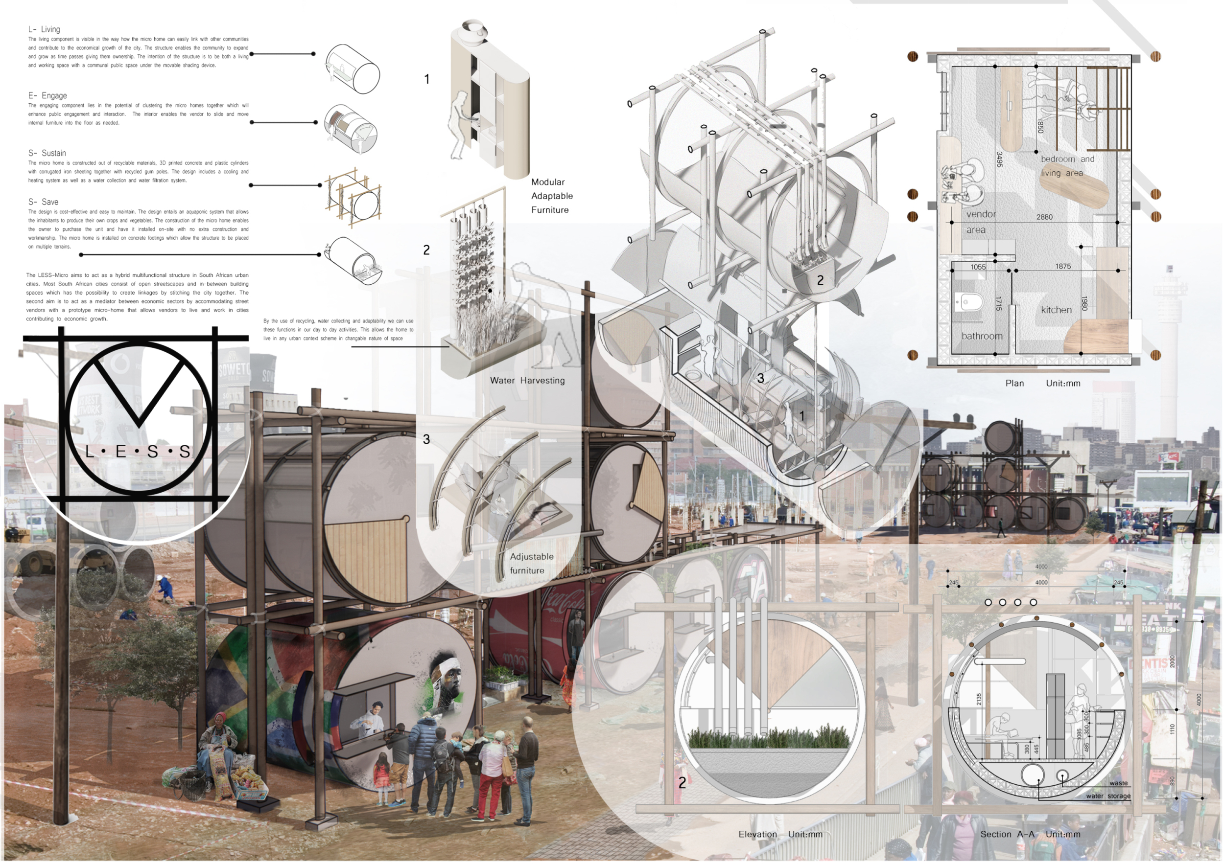 Architecture project // Recycled Gum Poles and Movable Shading in ...