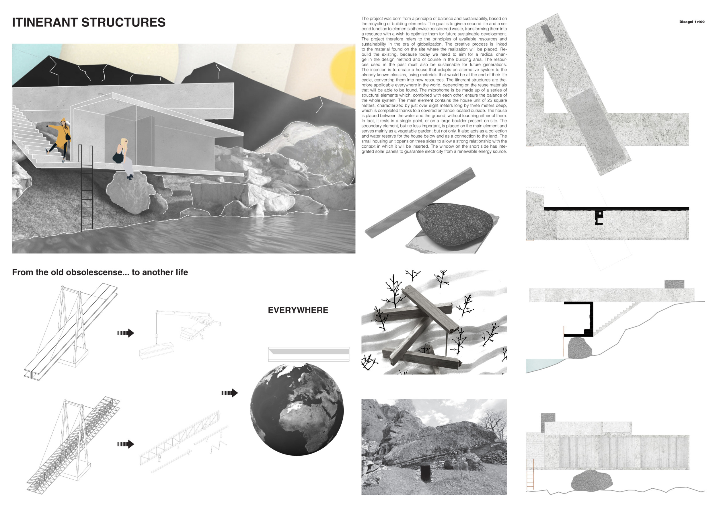 Architecture project // Solar Panels and Elevated Structure in a ...