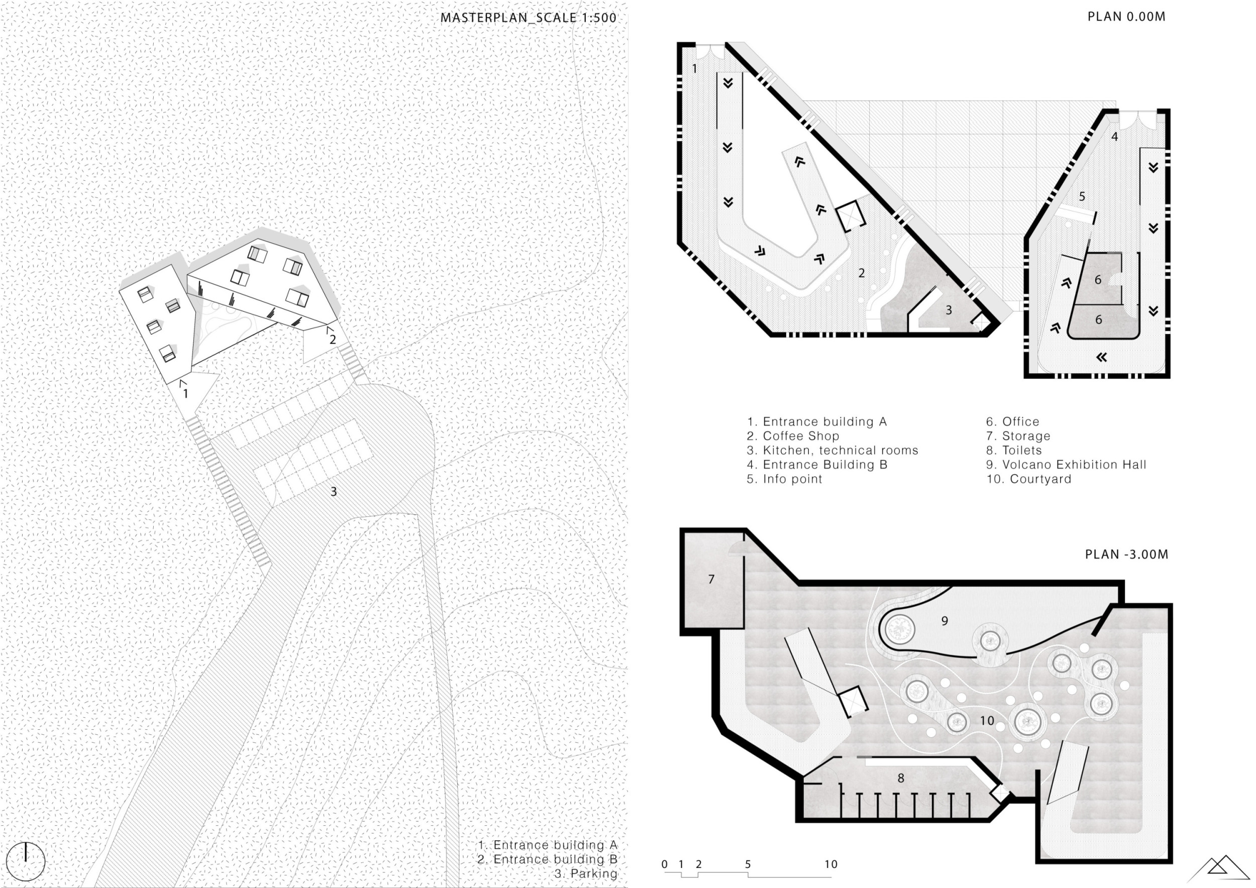 Architecture project // Volcanic Ash Structure with Organic Forms and ...