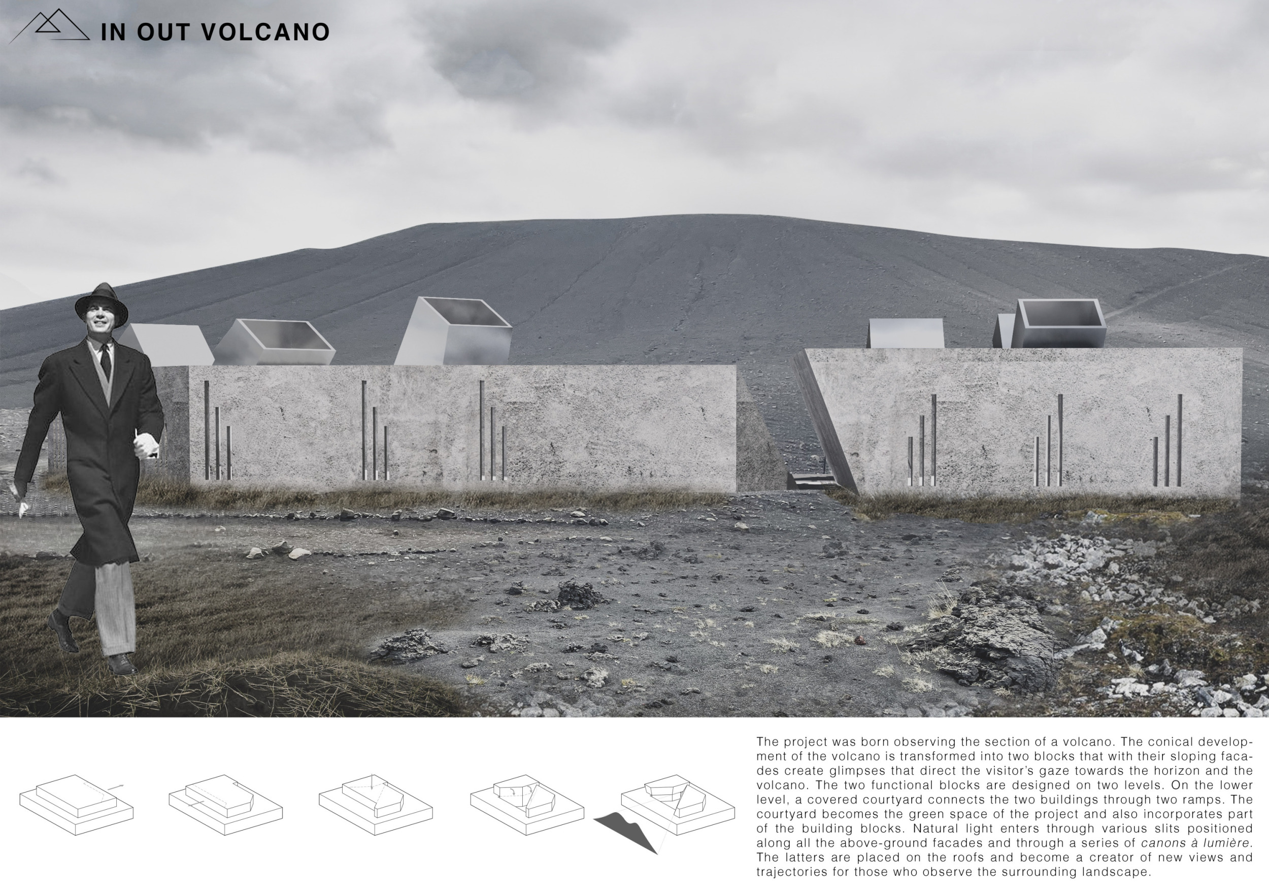 Architecture project // Volcanic Ash Structure with Organic Forms and ...